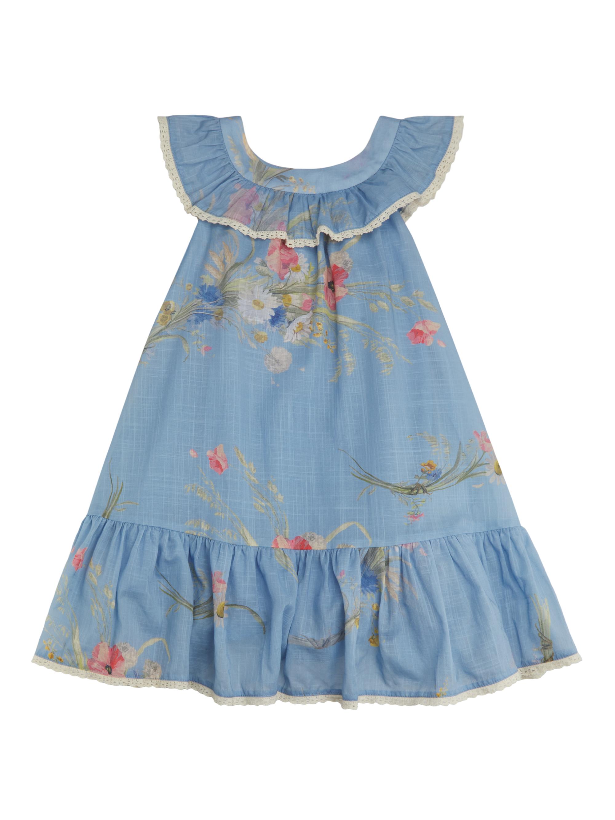 Zimmermann Little Girl's & Girl's Bouquet Floral Dress - Blue Bouquet Floral