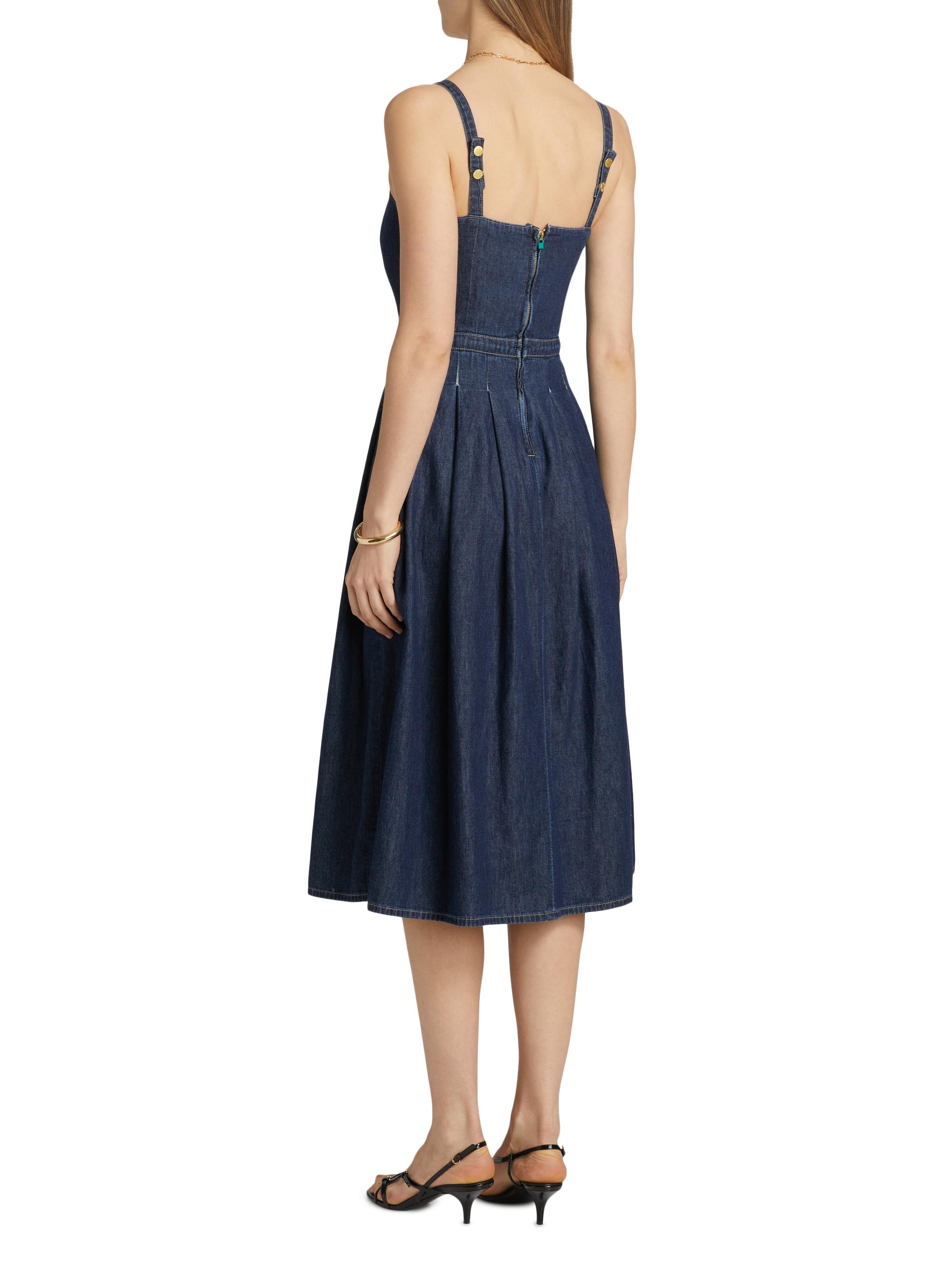 L'AGENCE Esmerelda Pinafore Midi-Dress | Saks Fifth Avenue