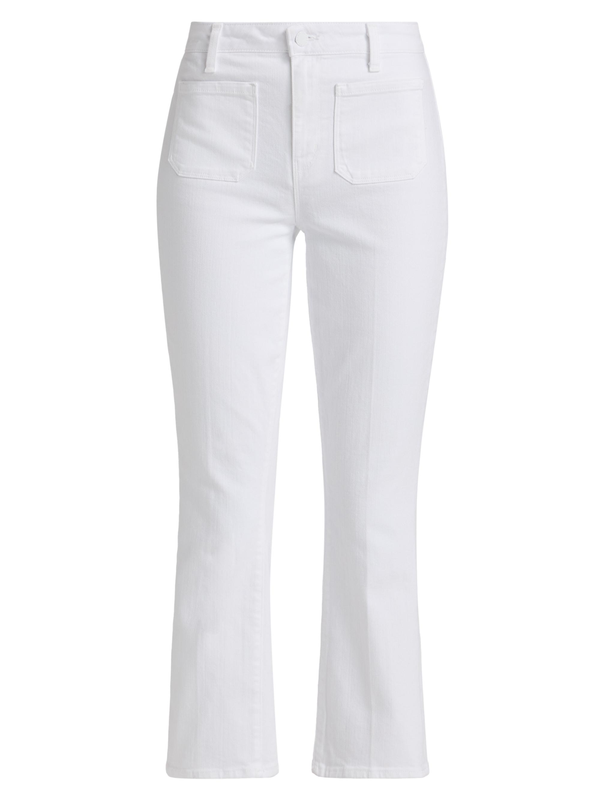 L'AGENCE Women's Noya Slim-Fit Flared Crop Jeans - Blanc