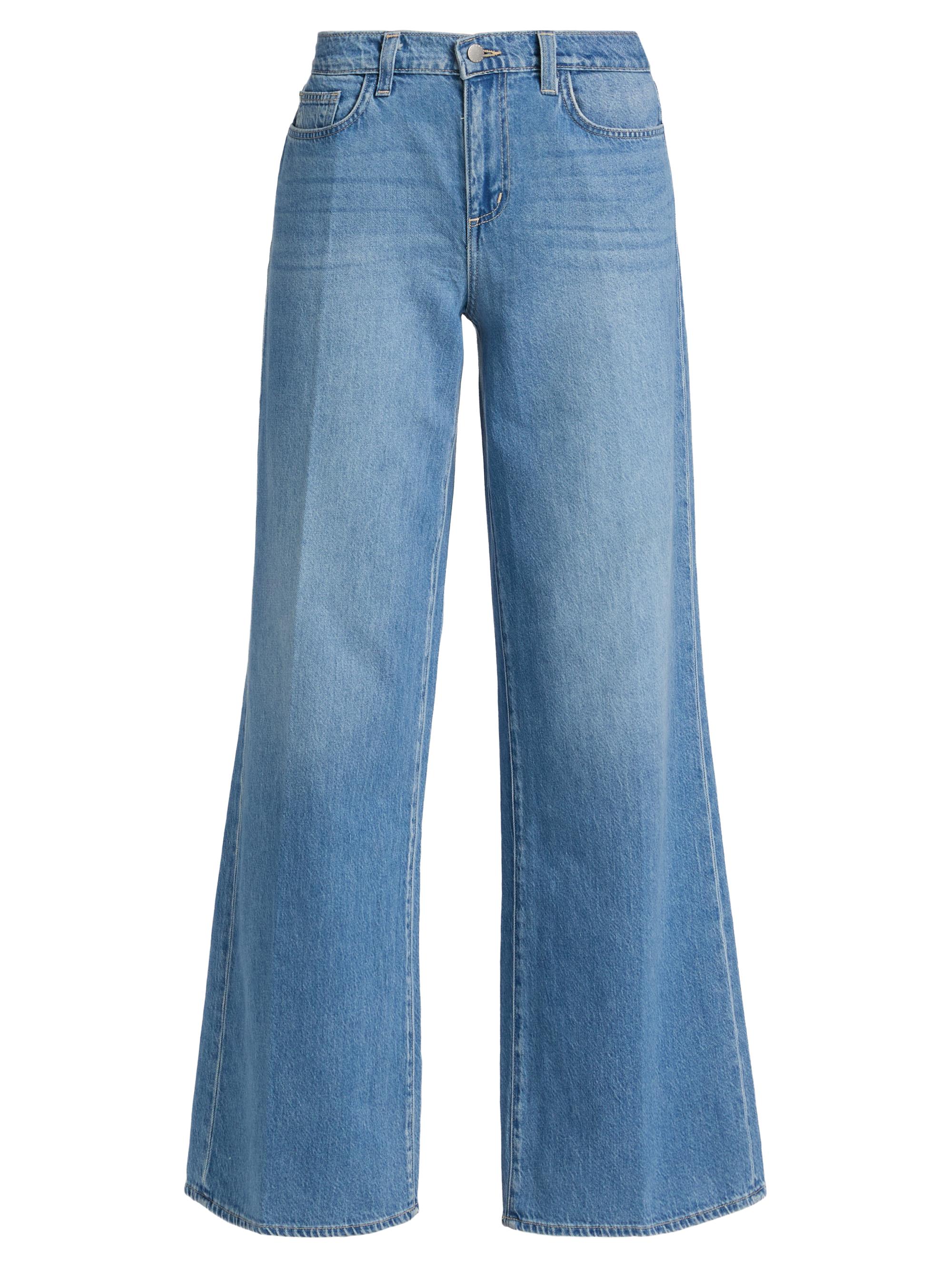 L'AGENCE Women's Alicent Sneaker High-Rise Wide-Leg Jeans - Caster