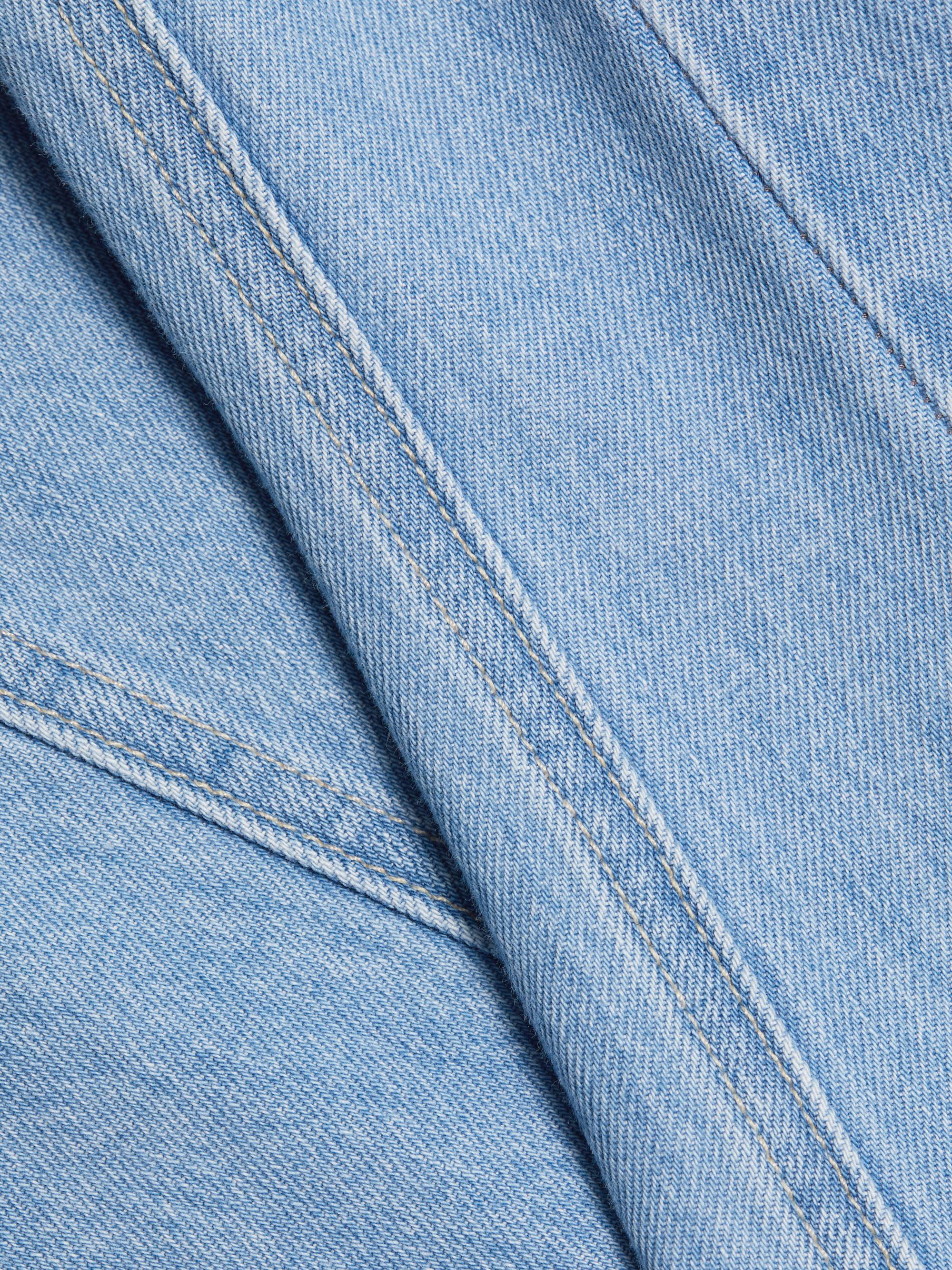 L'AGENCE Mitzy Seamed Denim Midi-Dress | Saks Fifth Avenue