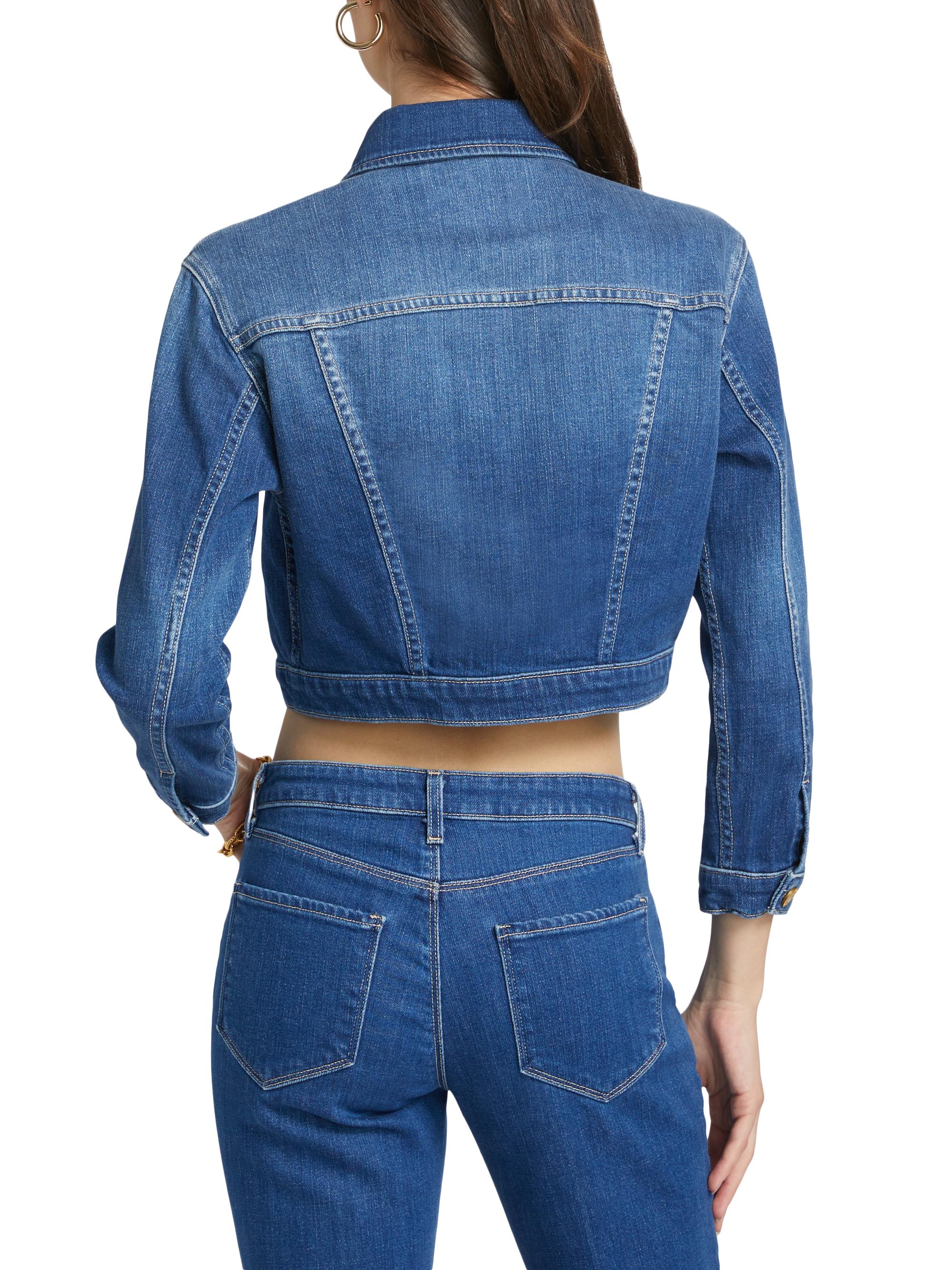 L'AGENCE Koda Cropped Denim Jacket | Saks Fifth Avenue