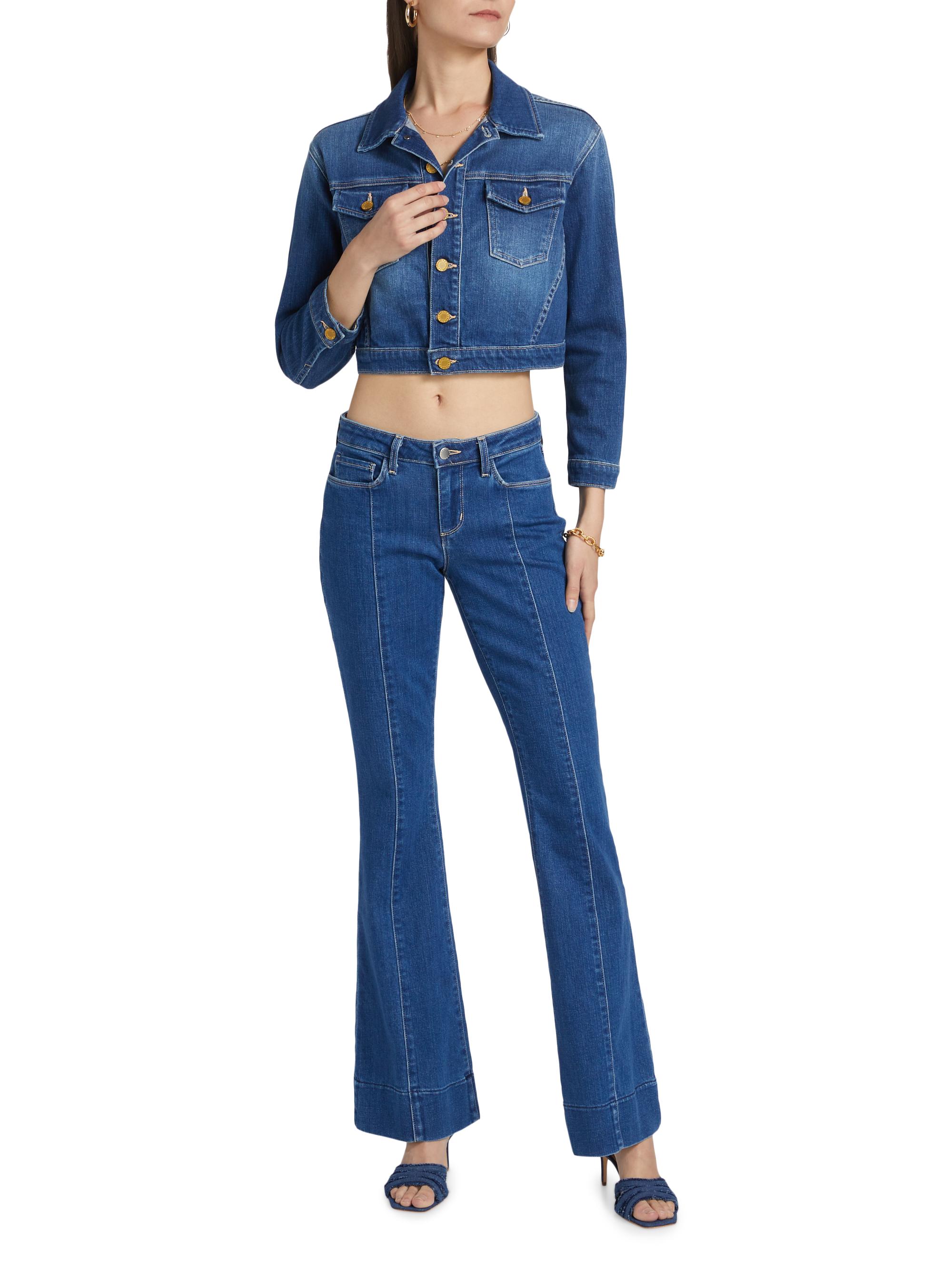 L'AGENCE Koda Cropped Denim Jacket | Saks Fifth Avenue