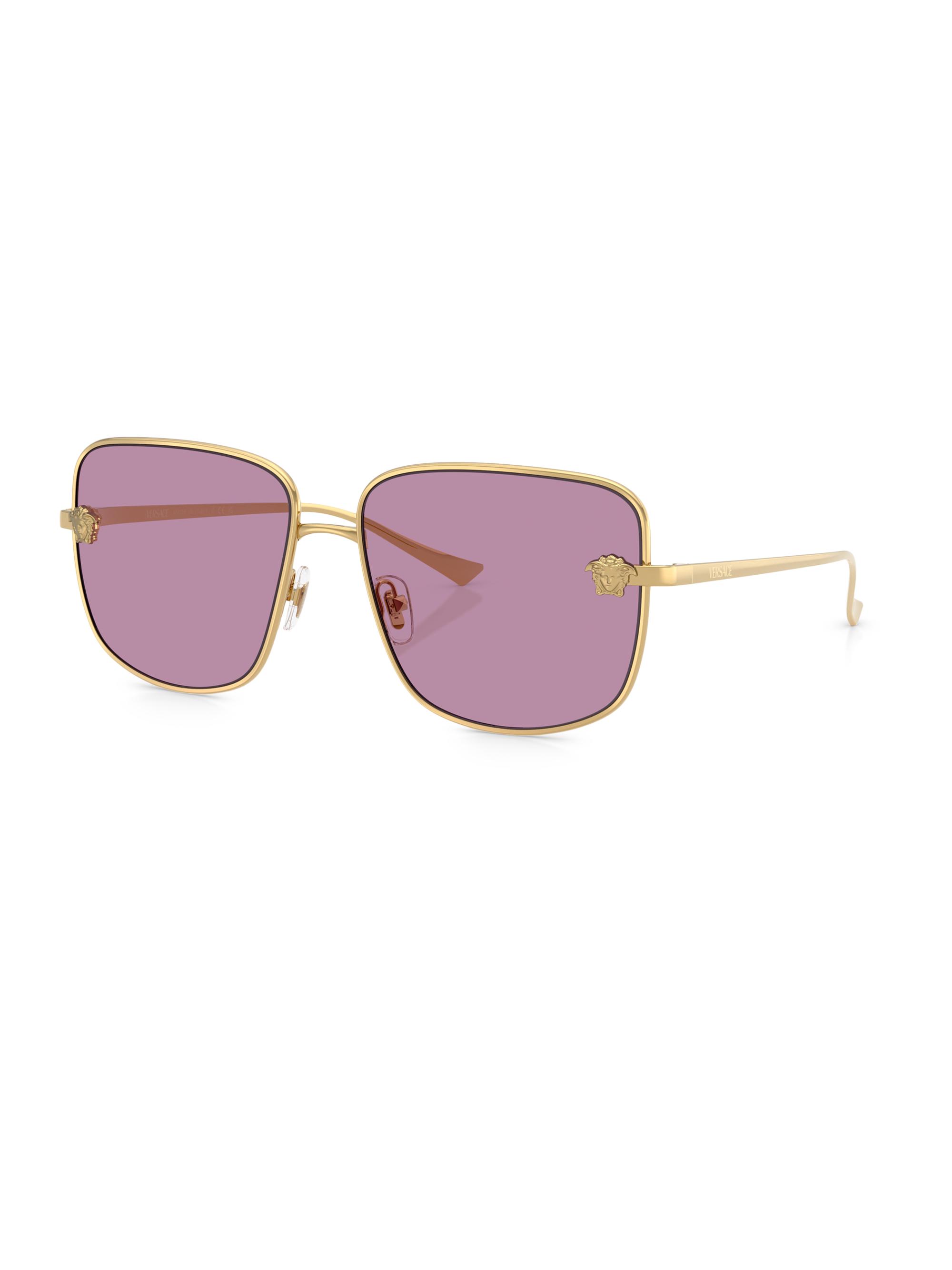 Versace Women's 59MM Square Sunglasses - Gold Pink