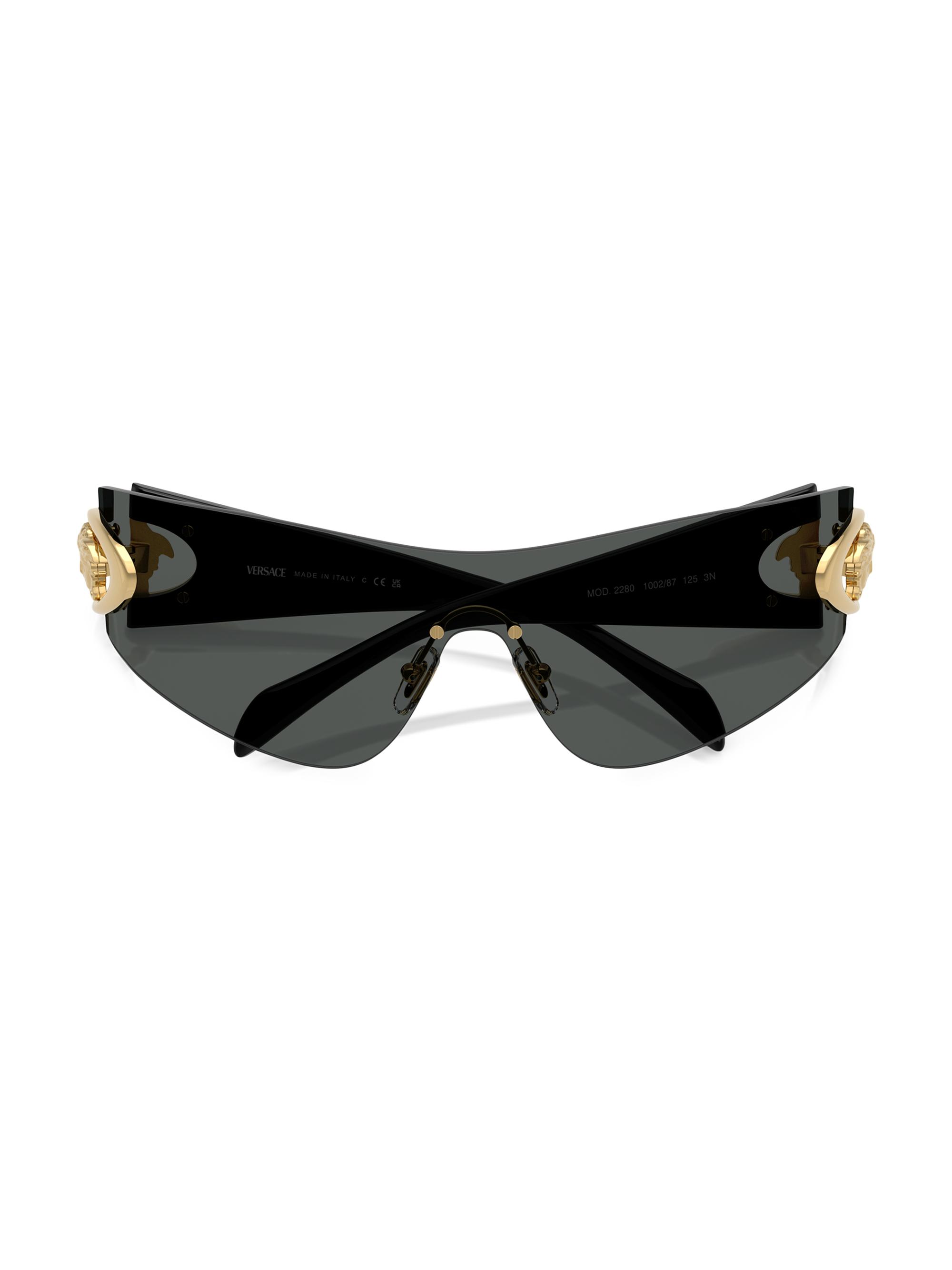 Versace 142MM Logo-Detailed Shield Sunglasses | Saks Fifth Avenue