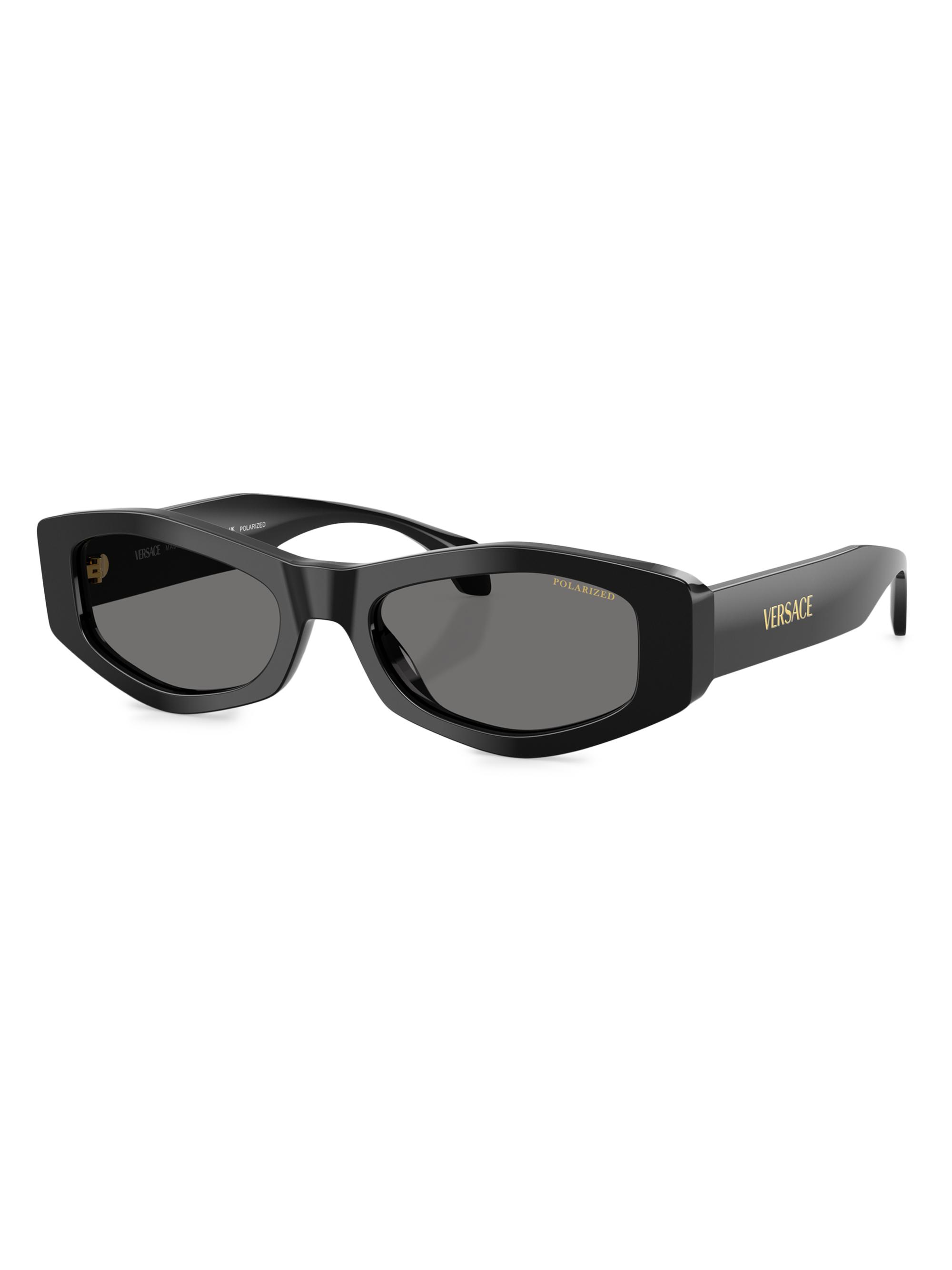 Versace Women's 54MM Oval Sunglasses - Black