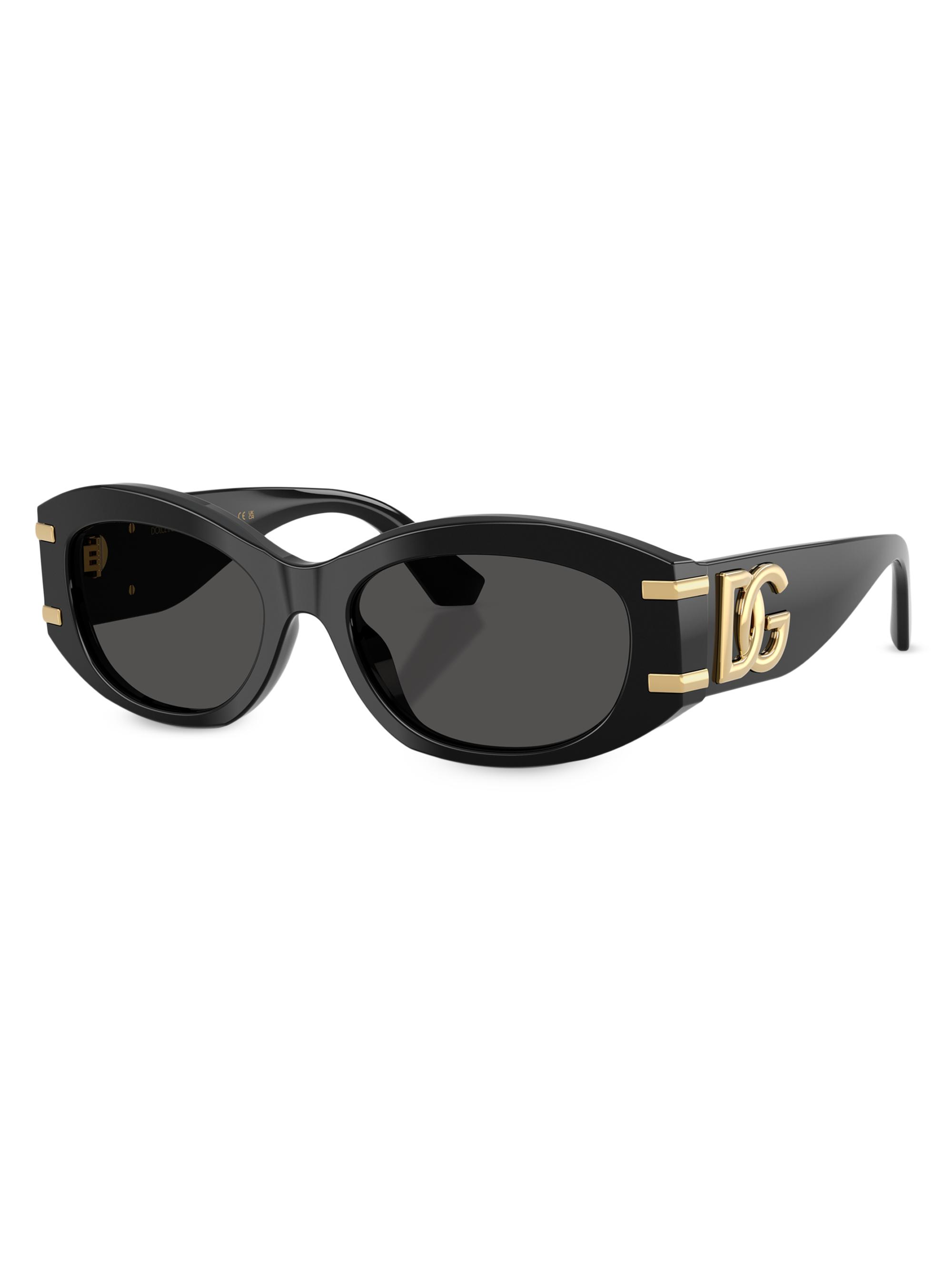 Dolce & Gabbana Women's 55MM Oval Sunglasses - Black