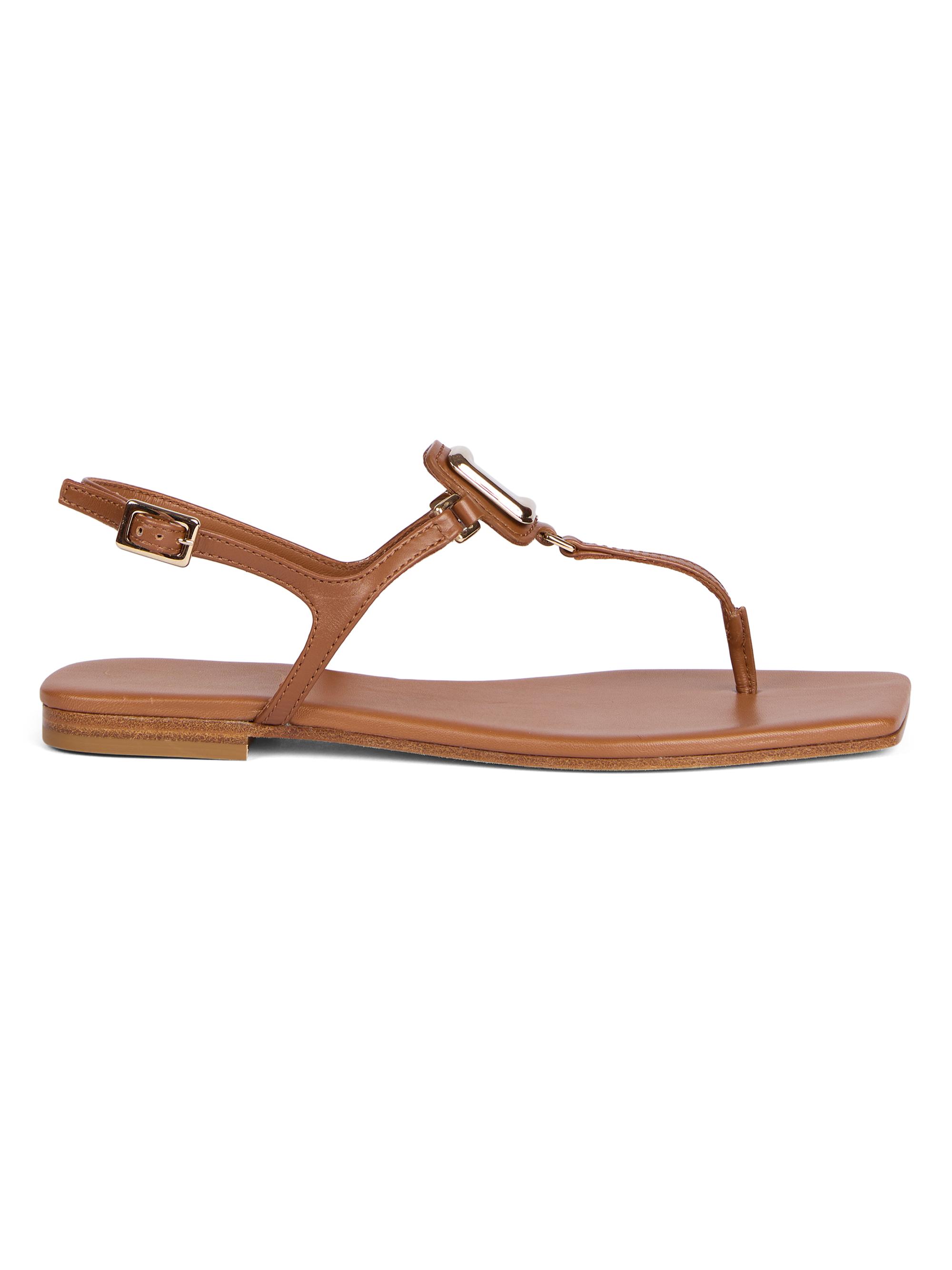 Roger Vivier Viv By The Sea Embellished Leather T-Strap Sandals