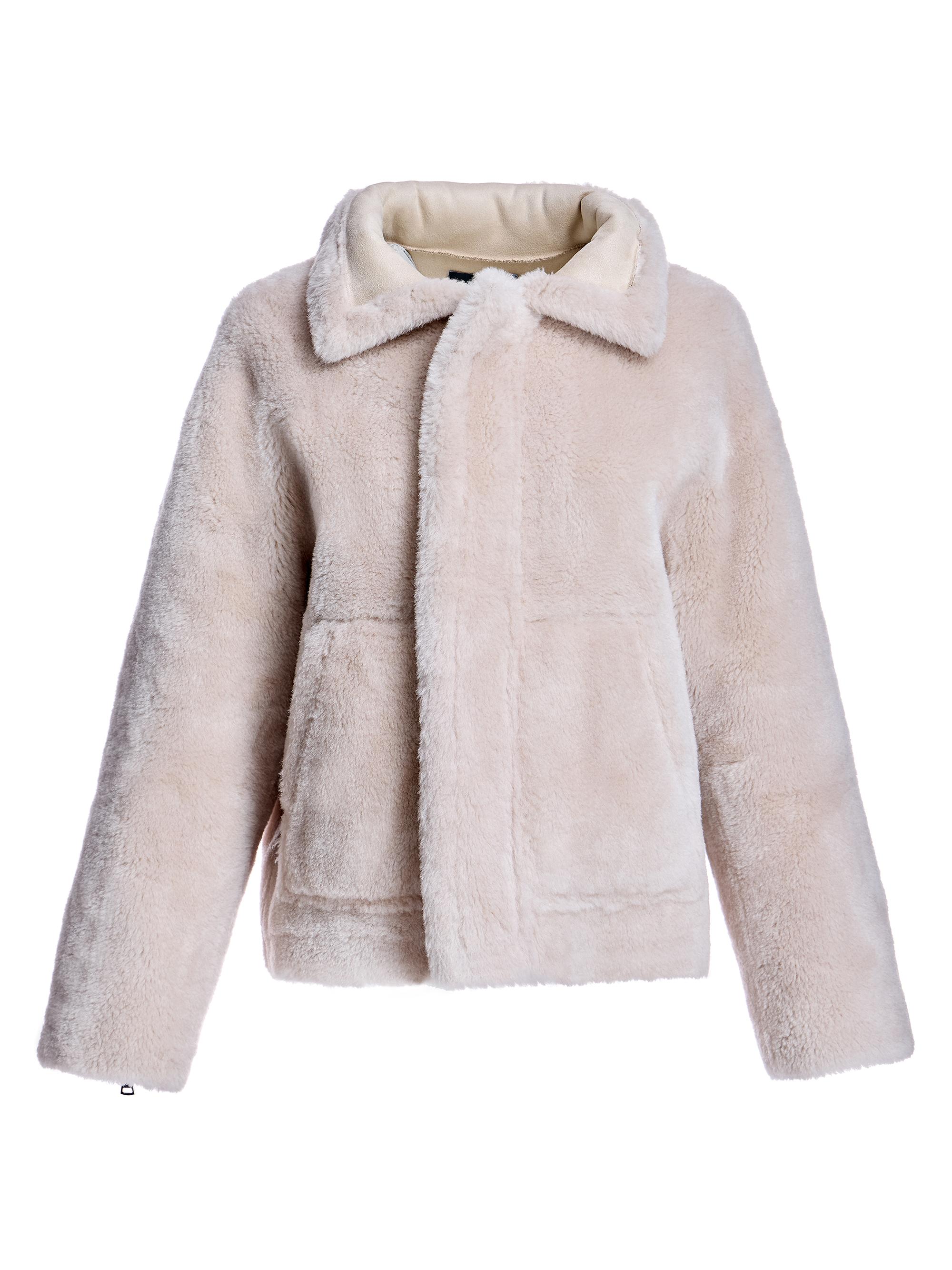 Maximilian Women's 25''Lambswool Jacket - Beige