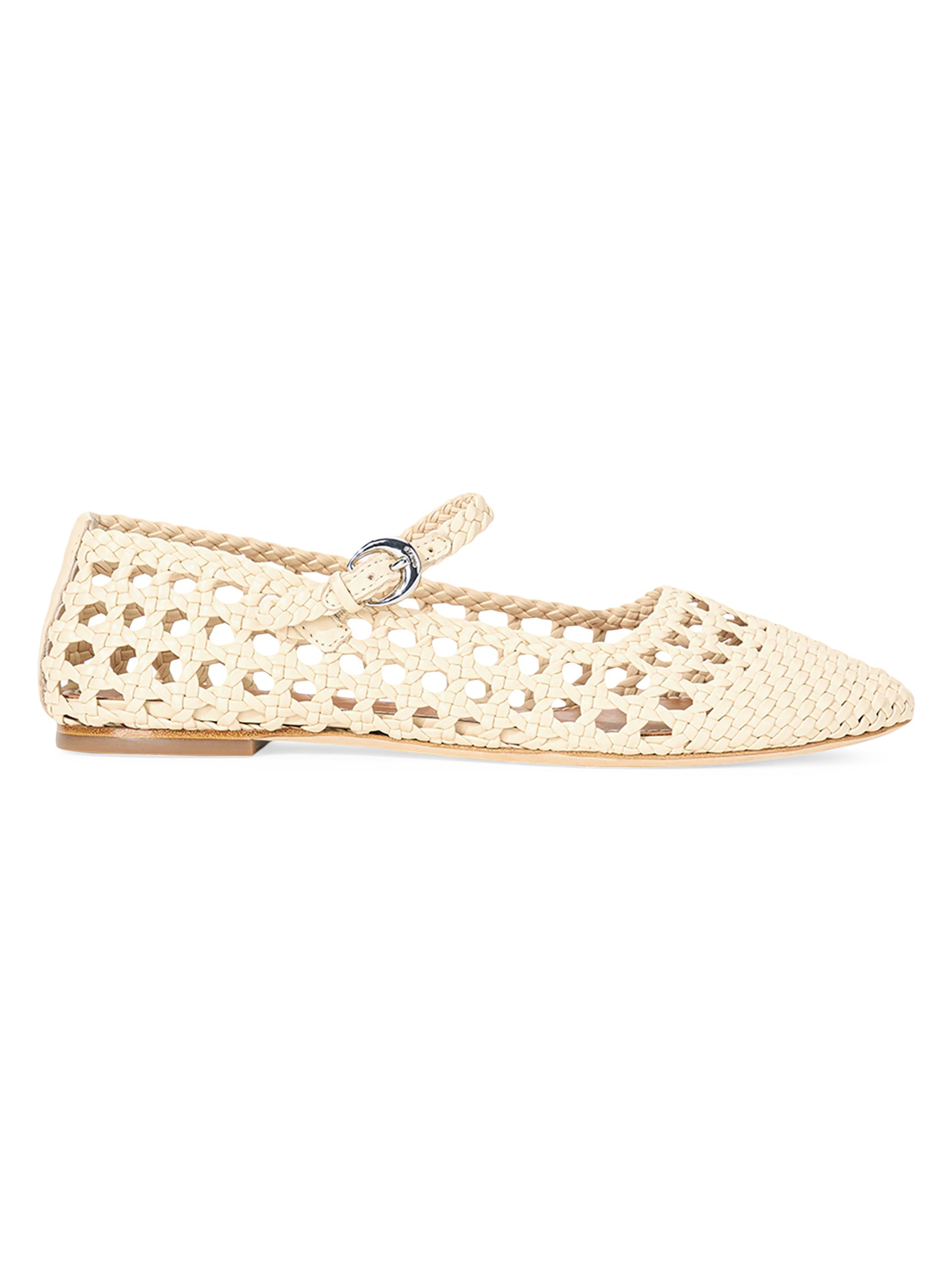 Staud Women's Nell Leather Mary Janes - Cream
