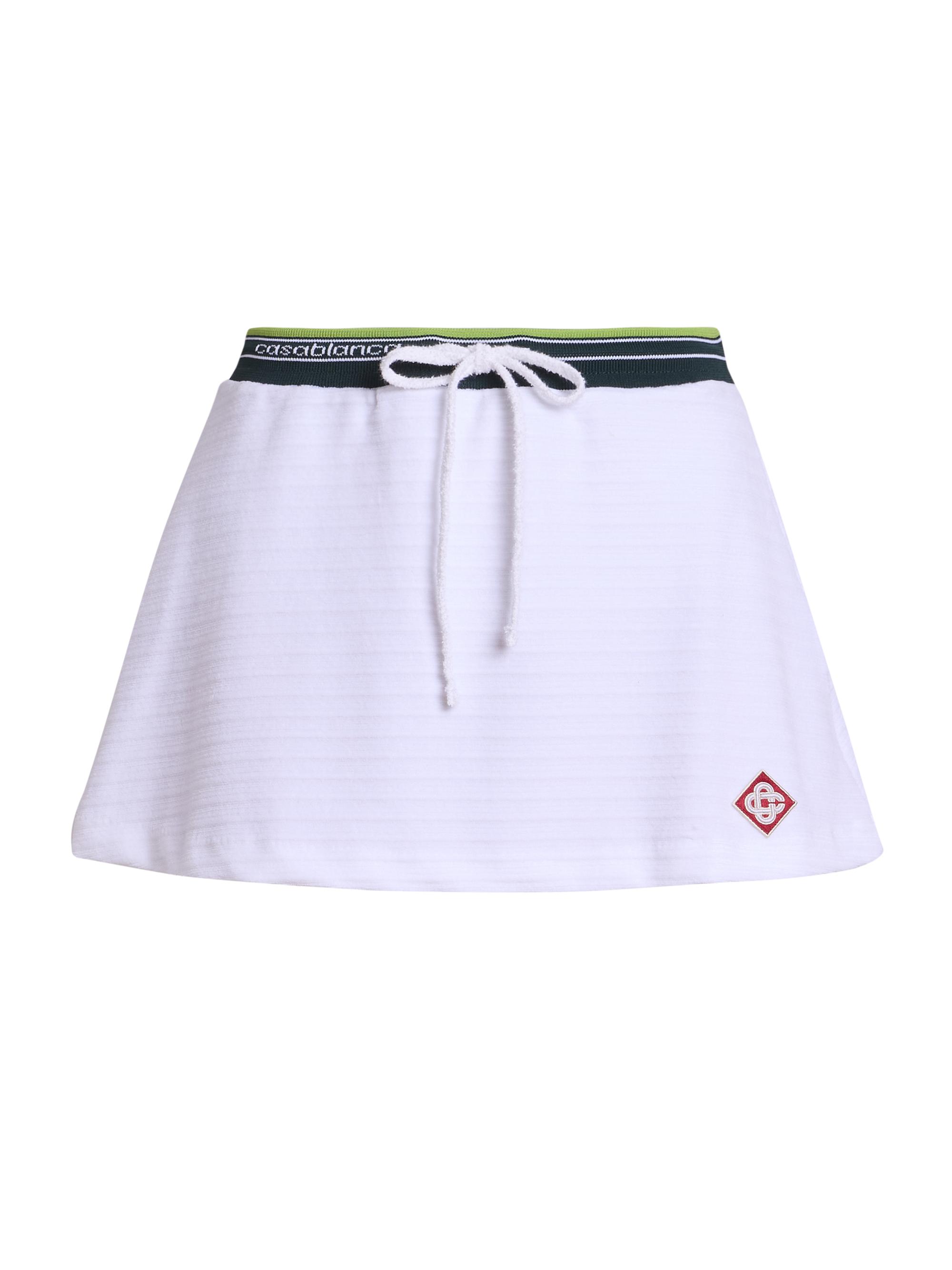 Casablanca Women's Tennis Drawstring Skirt - White