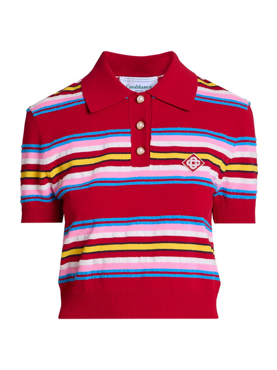 Casablanca Striped Polo Shirt | Saks Fifth Avenue