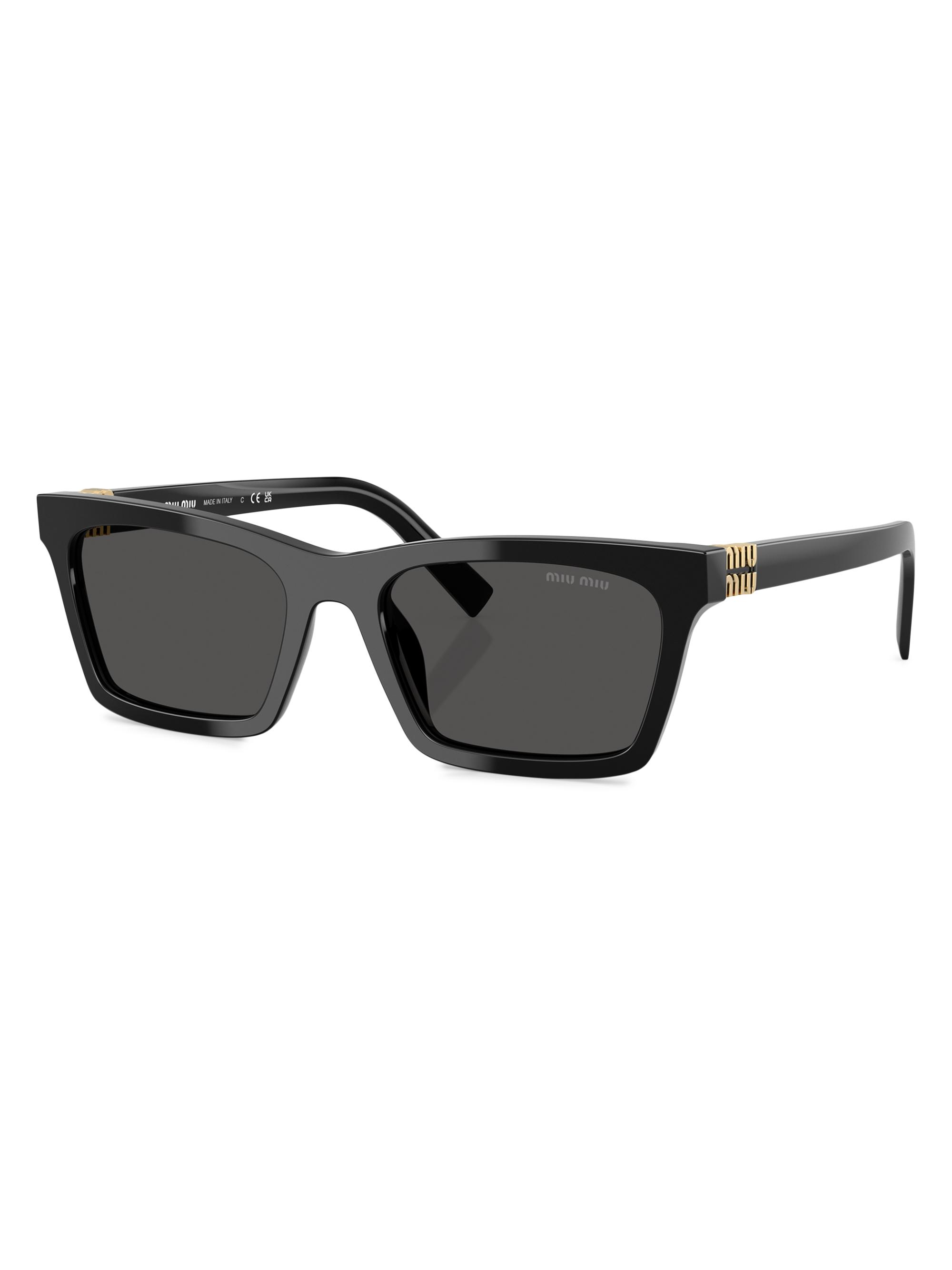 Miu Miu Women's Signature 55MM Rectangular Sunglasses - Black