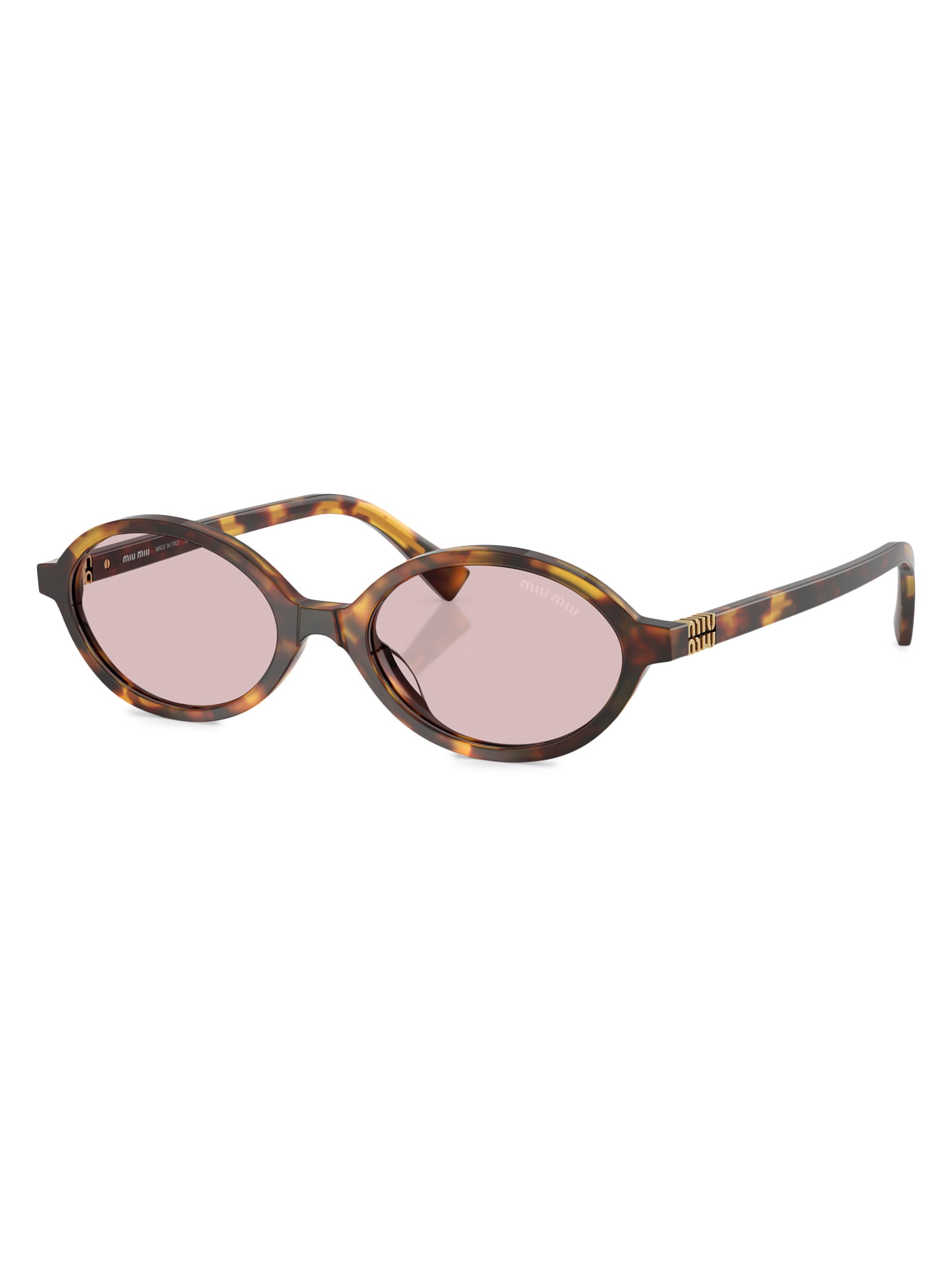 Miu Miu 50MM Oval Sunglasses | Saks Fifth Avenue