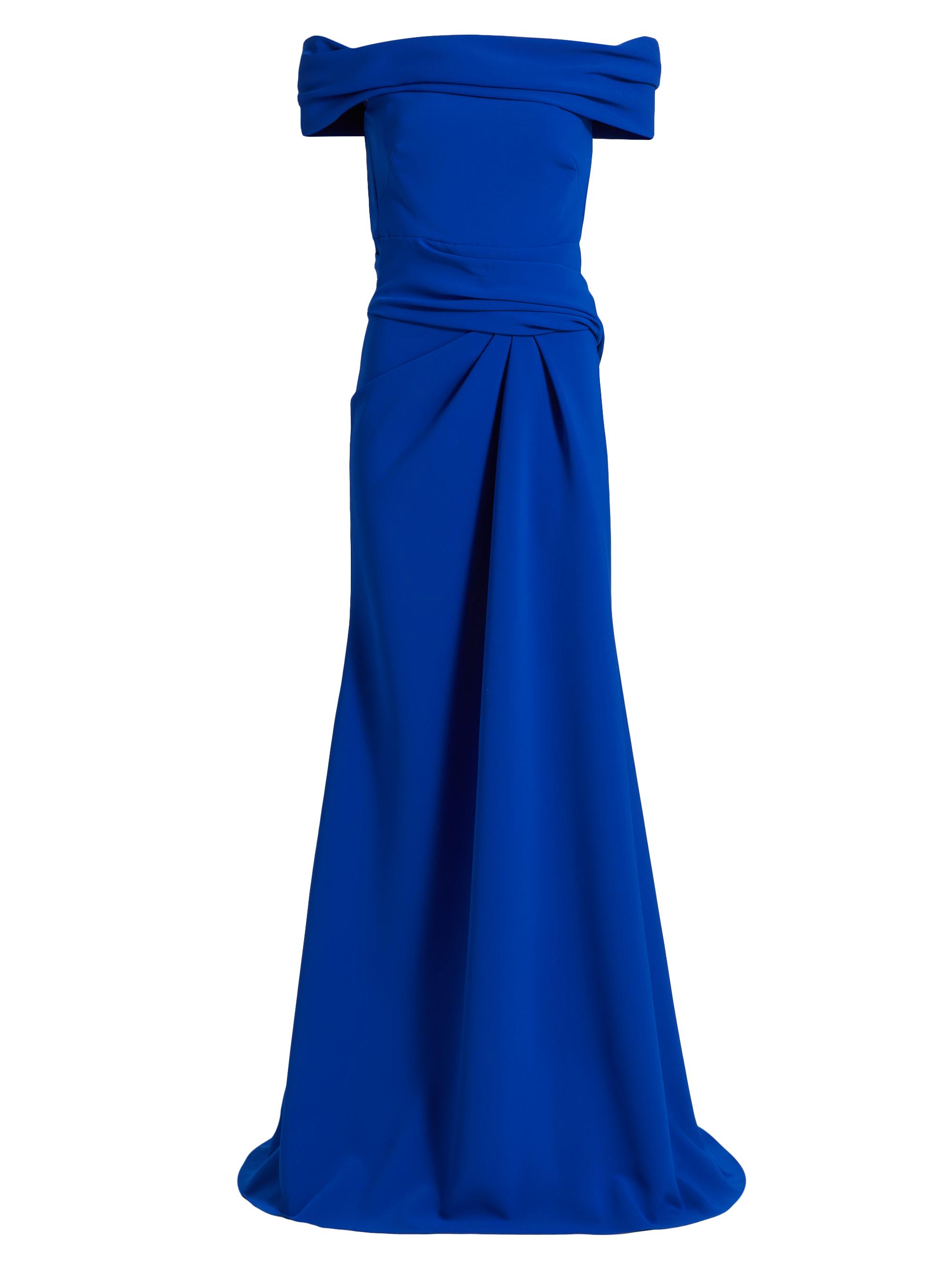 Atelier Prabal Gurung Women's Susan Draped Off-the-Shoulder Gown - Cobalt