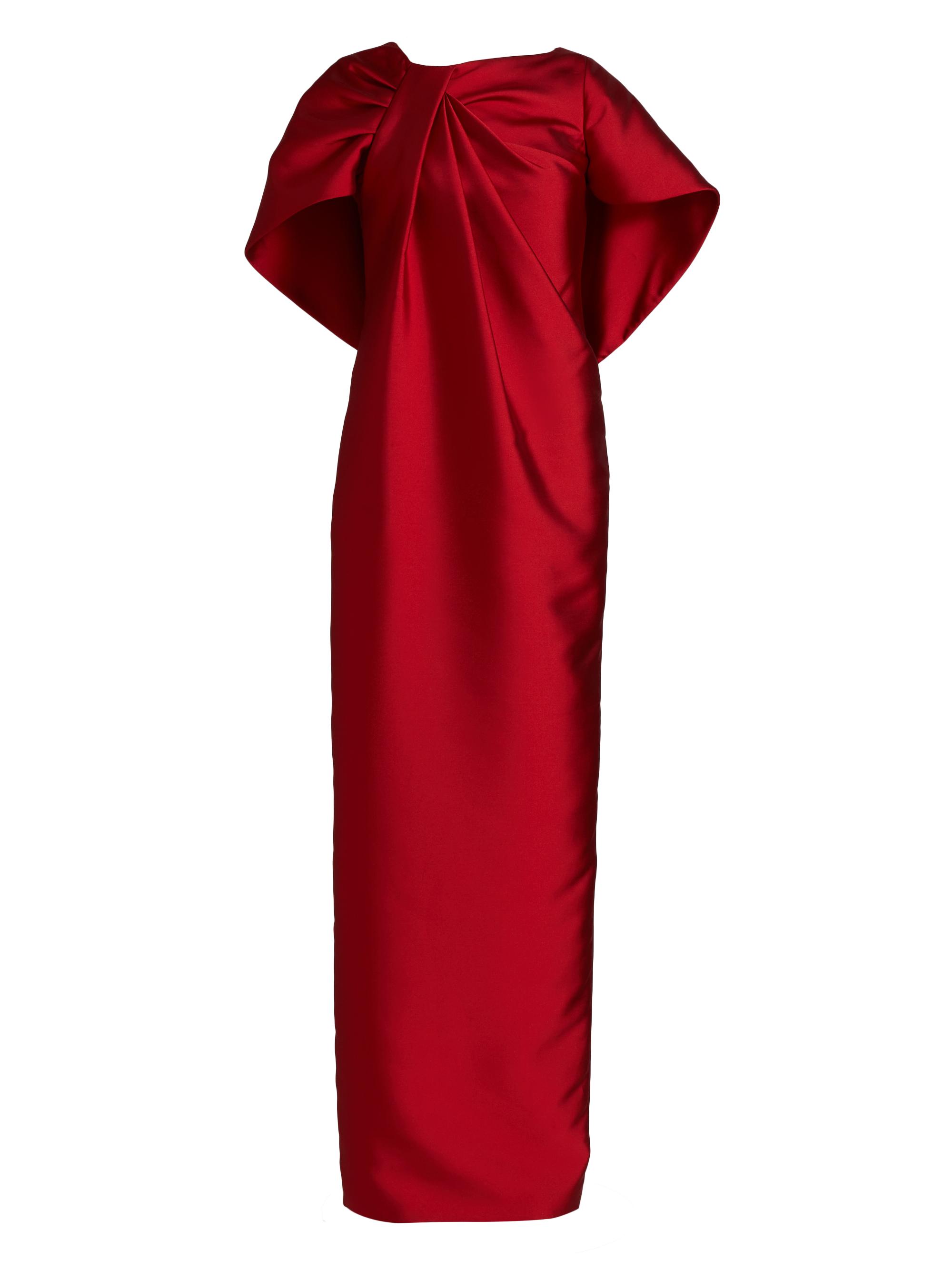 Atelier Prabal Gurung Women's Meryl Draped Satin Gown - Ruby
