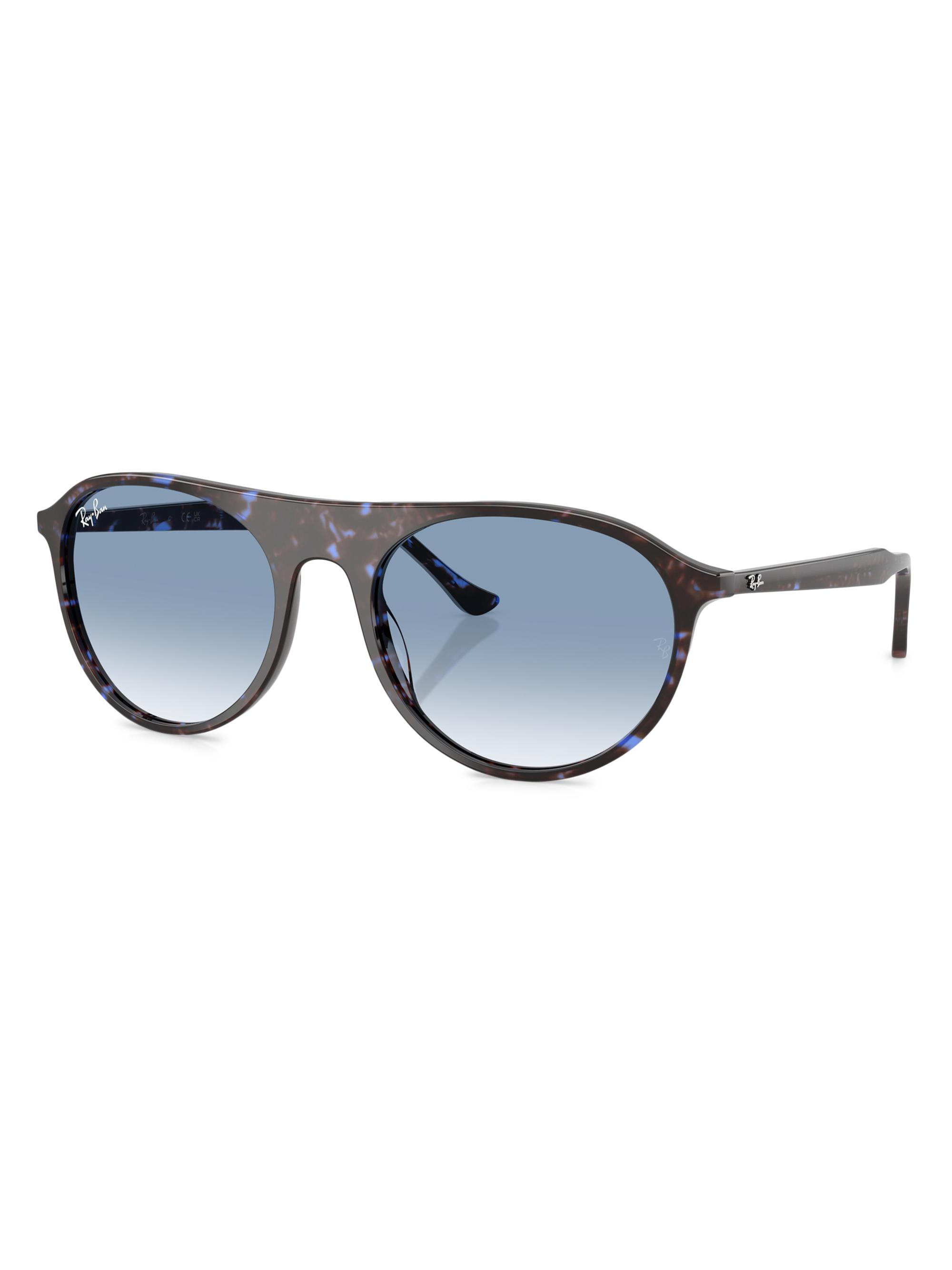 Ray-Ban Men's RB2215F 56MM Square Sunglasses - Blue Havana | Thumbnail 6