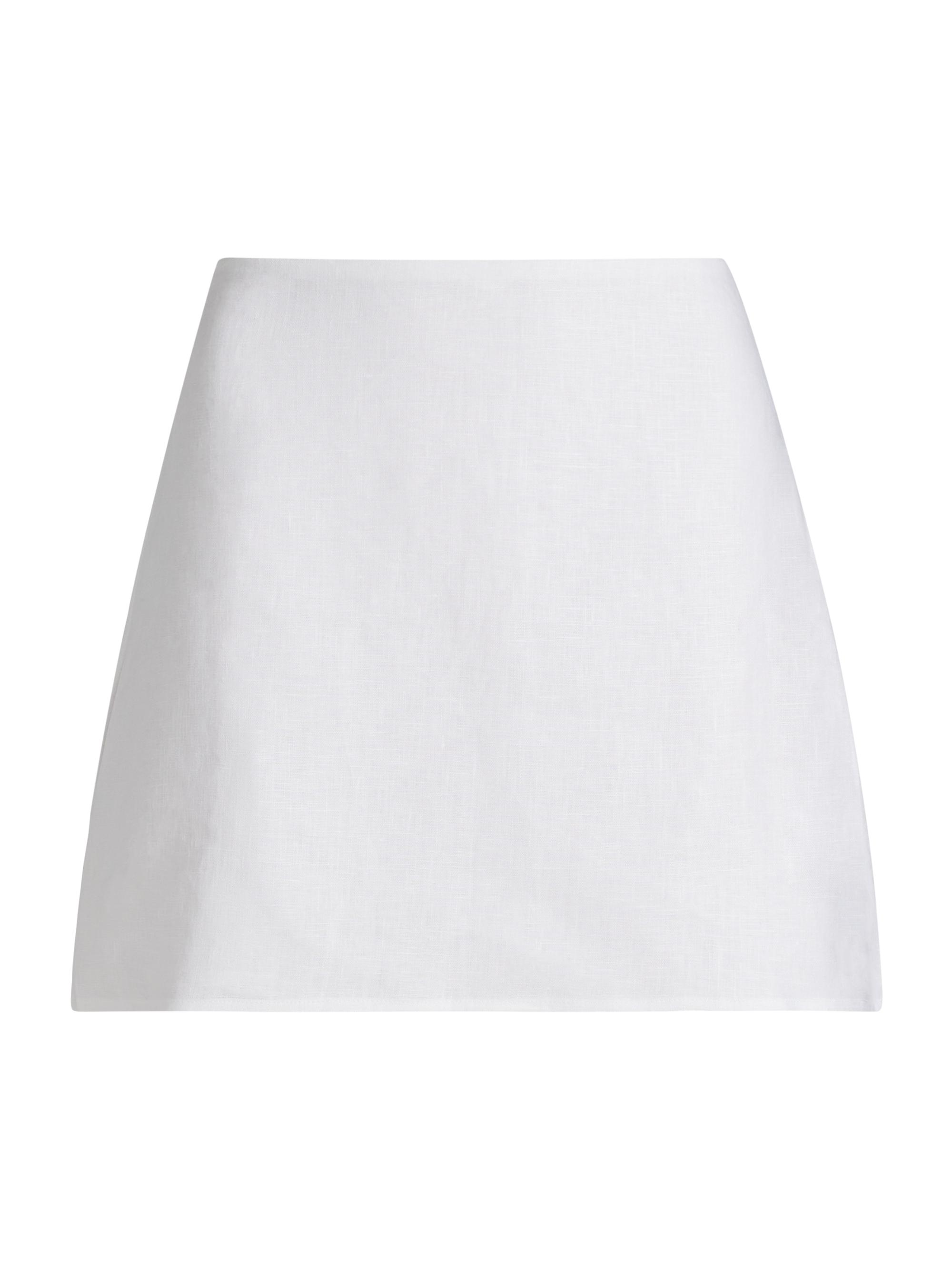 Reformation Women's Veranda Linen Miniskirt - White