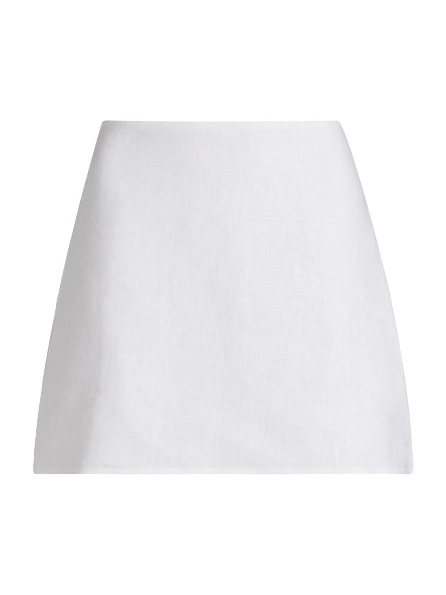 Reformation Women's Veranda Linen Miniskirt In White