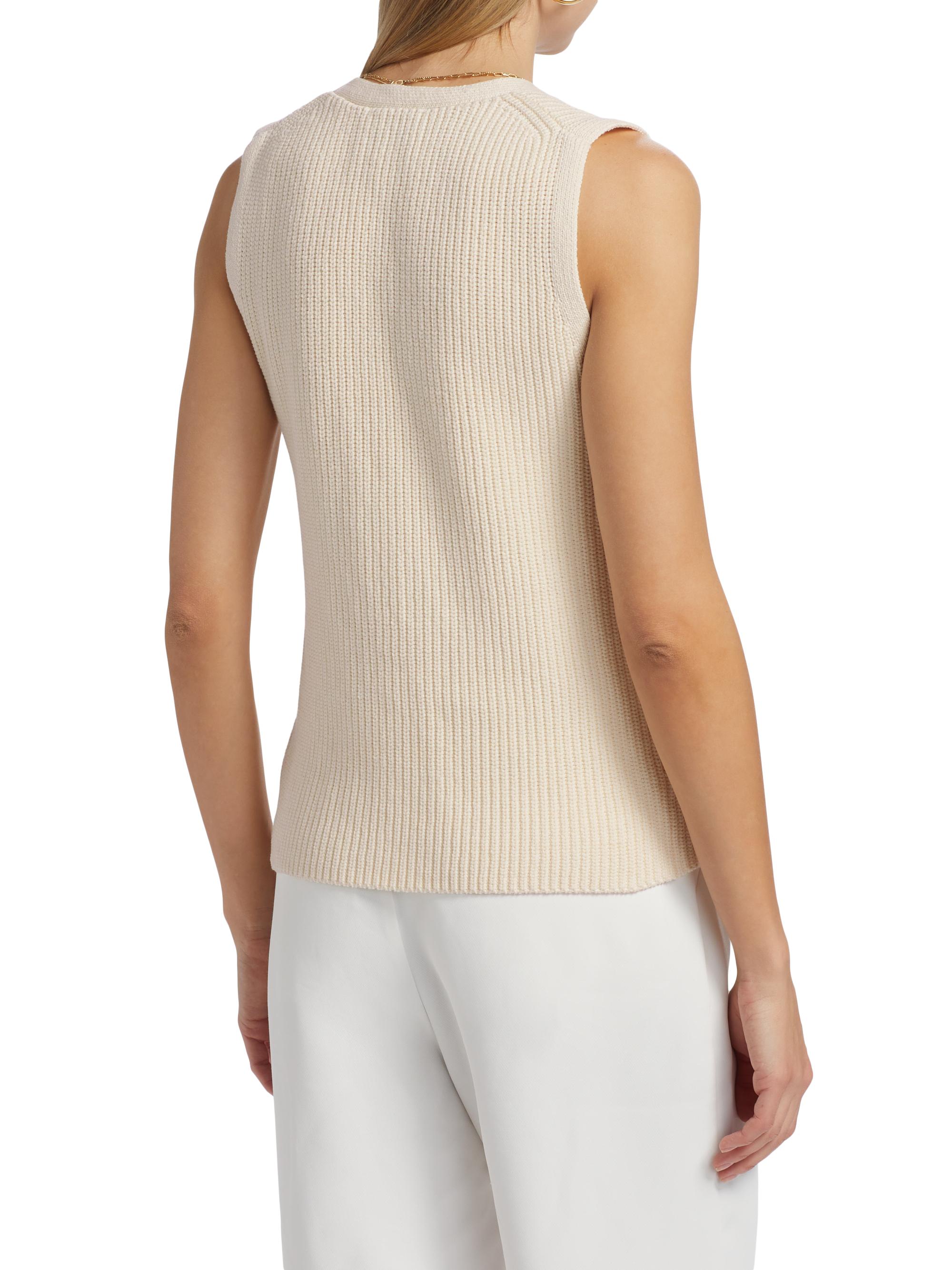 Reformation Faye Cotton Sweater Vest Saks Fifth Avenue