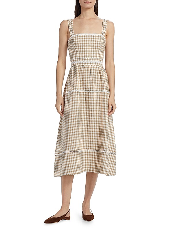 reformation gingham dress | Dresses | Reformation Kiernan Linen Spaghetti Strap Mini Sz 8 Womens Reformation Roma Linen Sundress Women's Reformation Green White Gingham