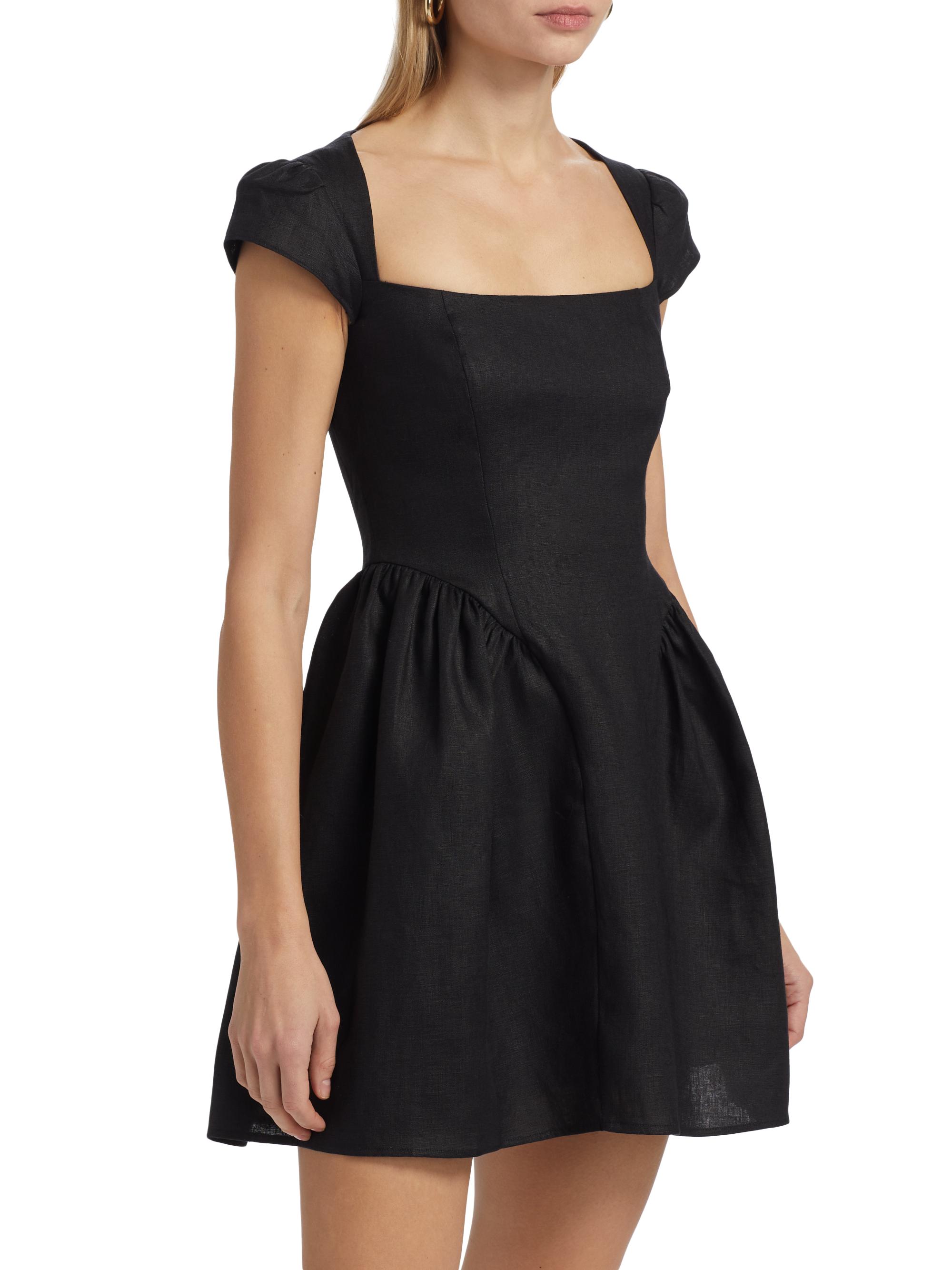 Reformation Oaklyn Linen A-Line Minidress
