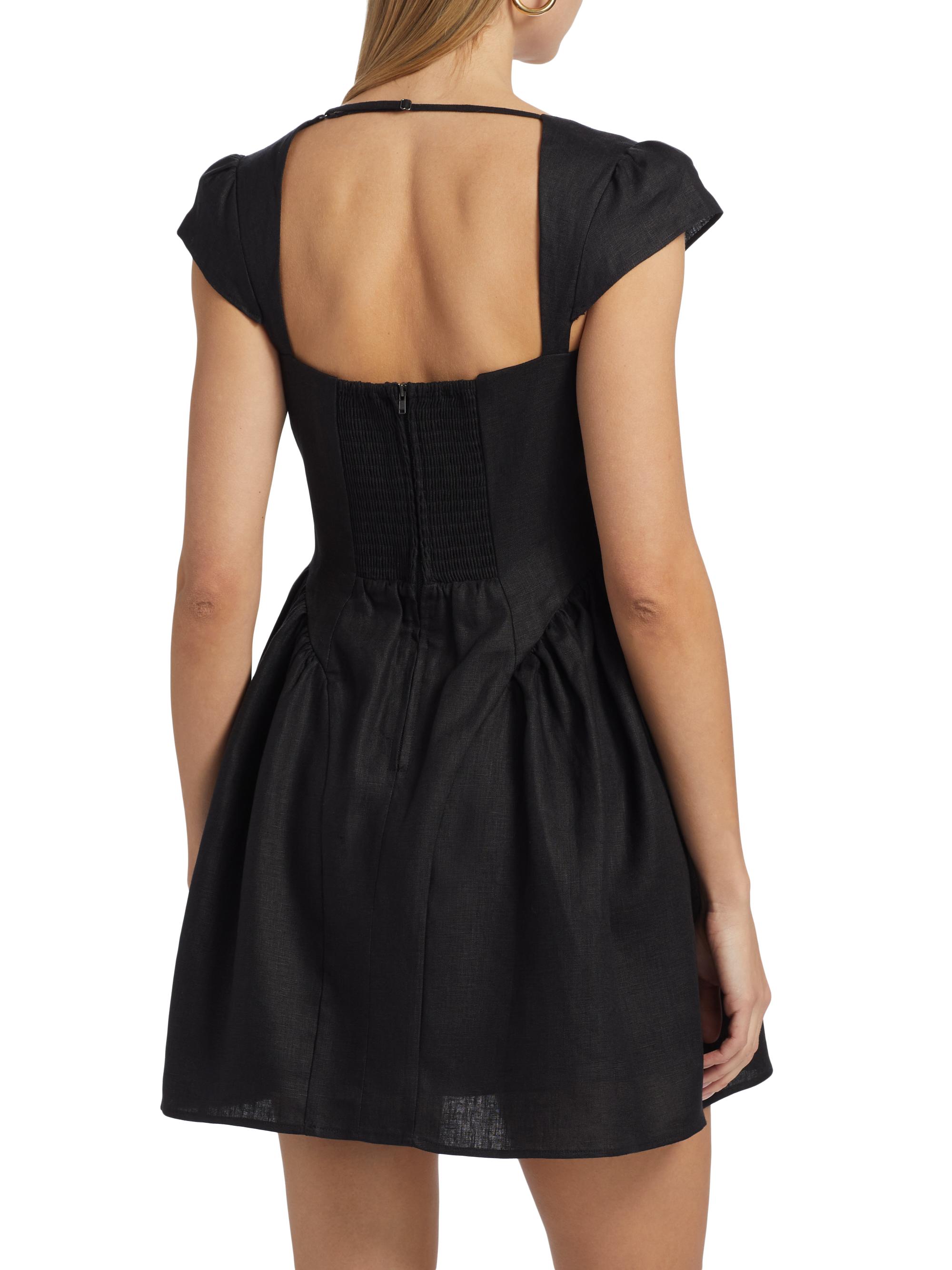 Reformation Oaklyn Linen A-Line Minidress | Saks Fifth Avenue