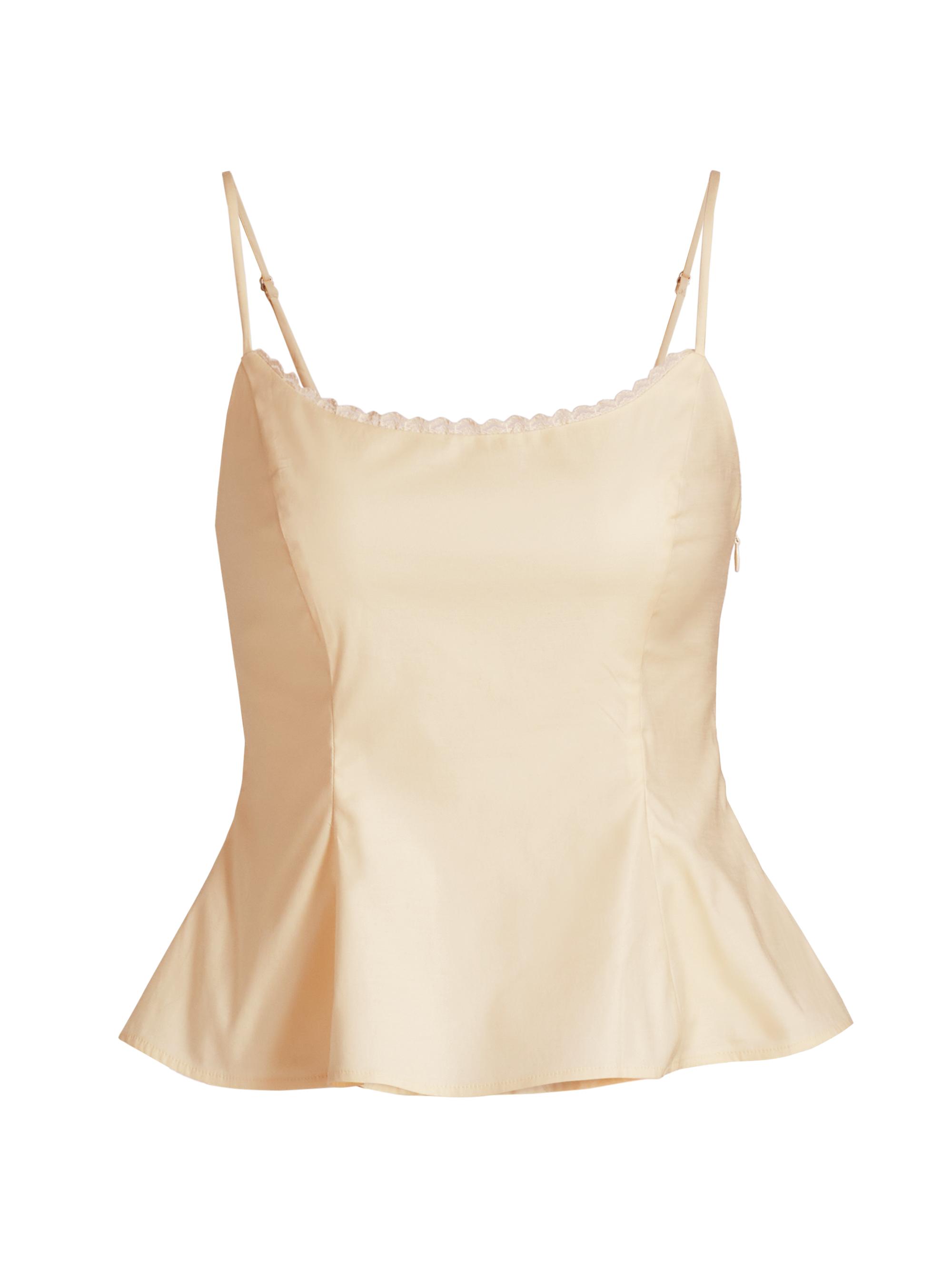Reformation Women's Genevieve Satin Top - Sugar