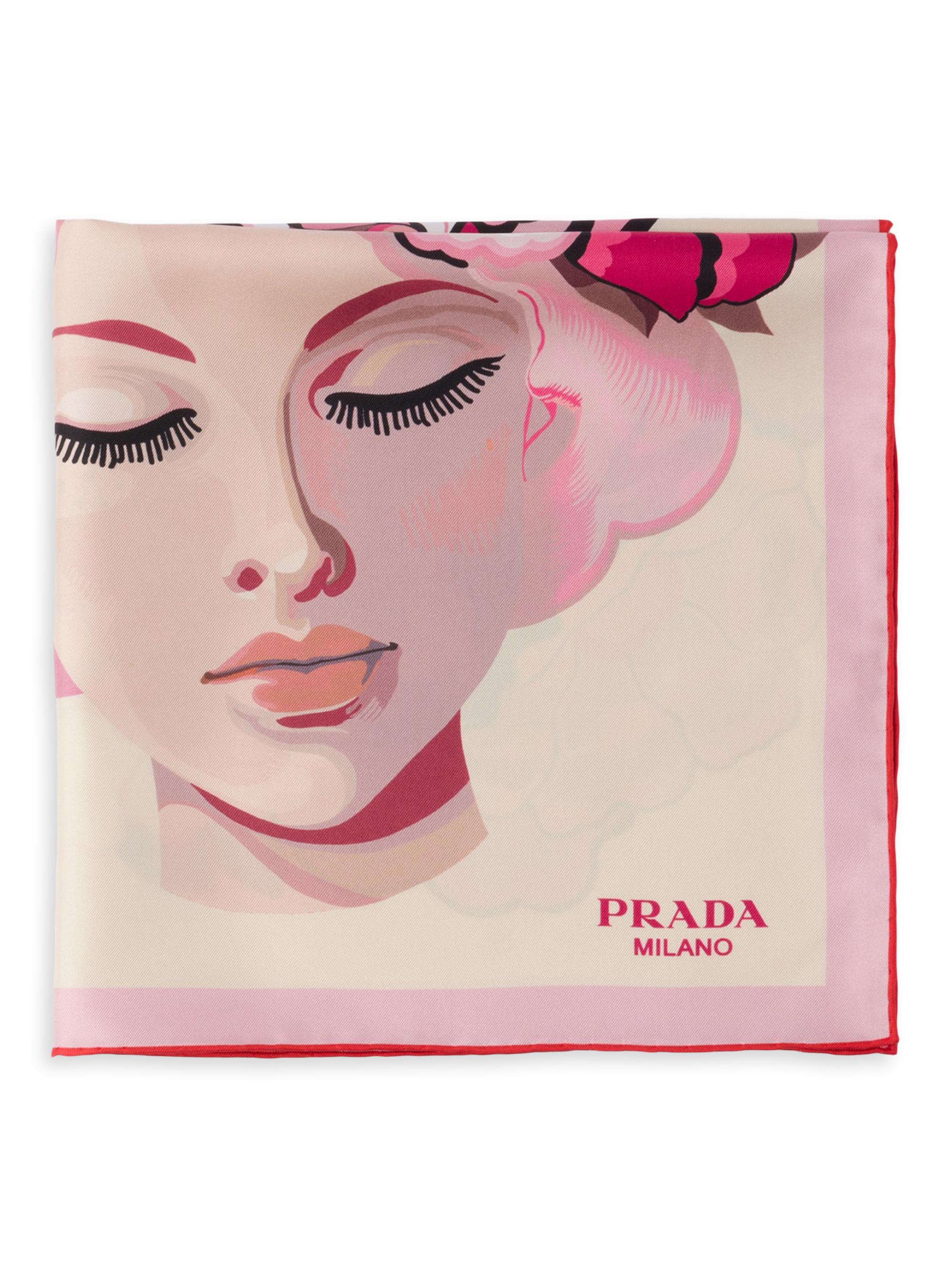 Prada Printed Silk Twill 55CM Square Scarf | Saks Fifth Avenue