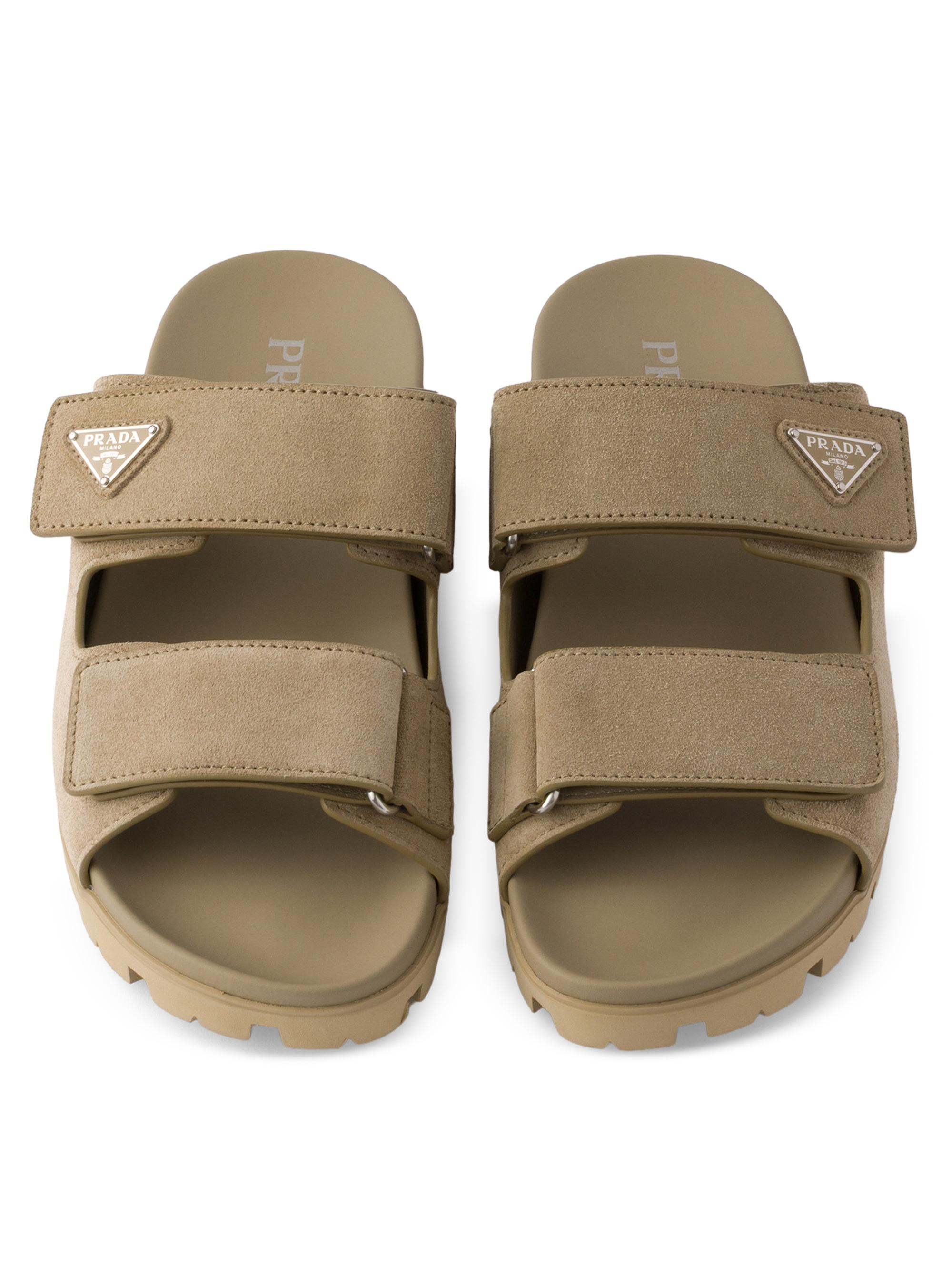 PRADA サンダル サフィアーノ Prada Suede Band Sandals | Saks Fifth Avenue