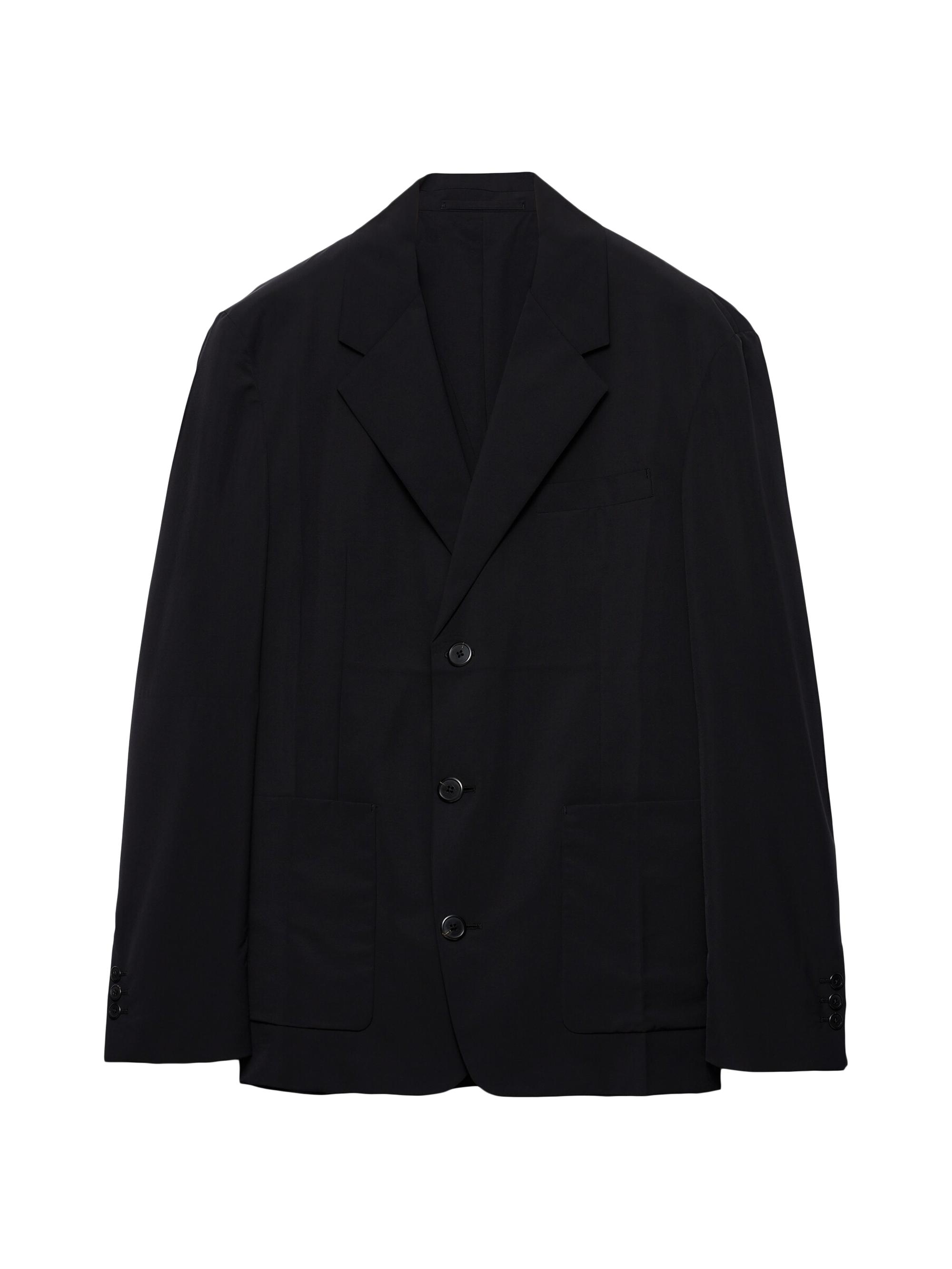Prada Men's Single-Breasted Wool Blend Jacket - Black