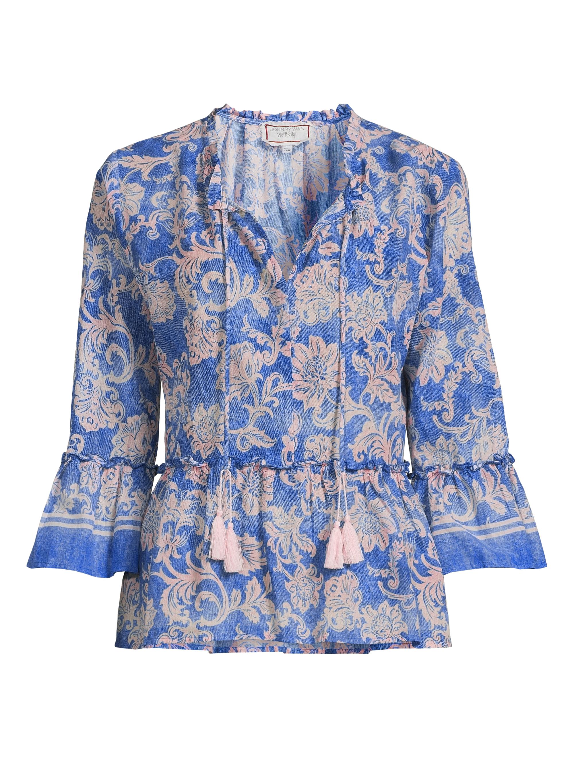 Johnny Was Women's Florentina Ruffle Lake Blouse - Florentina