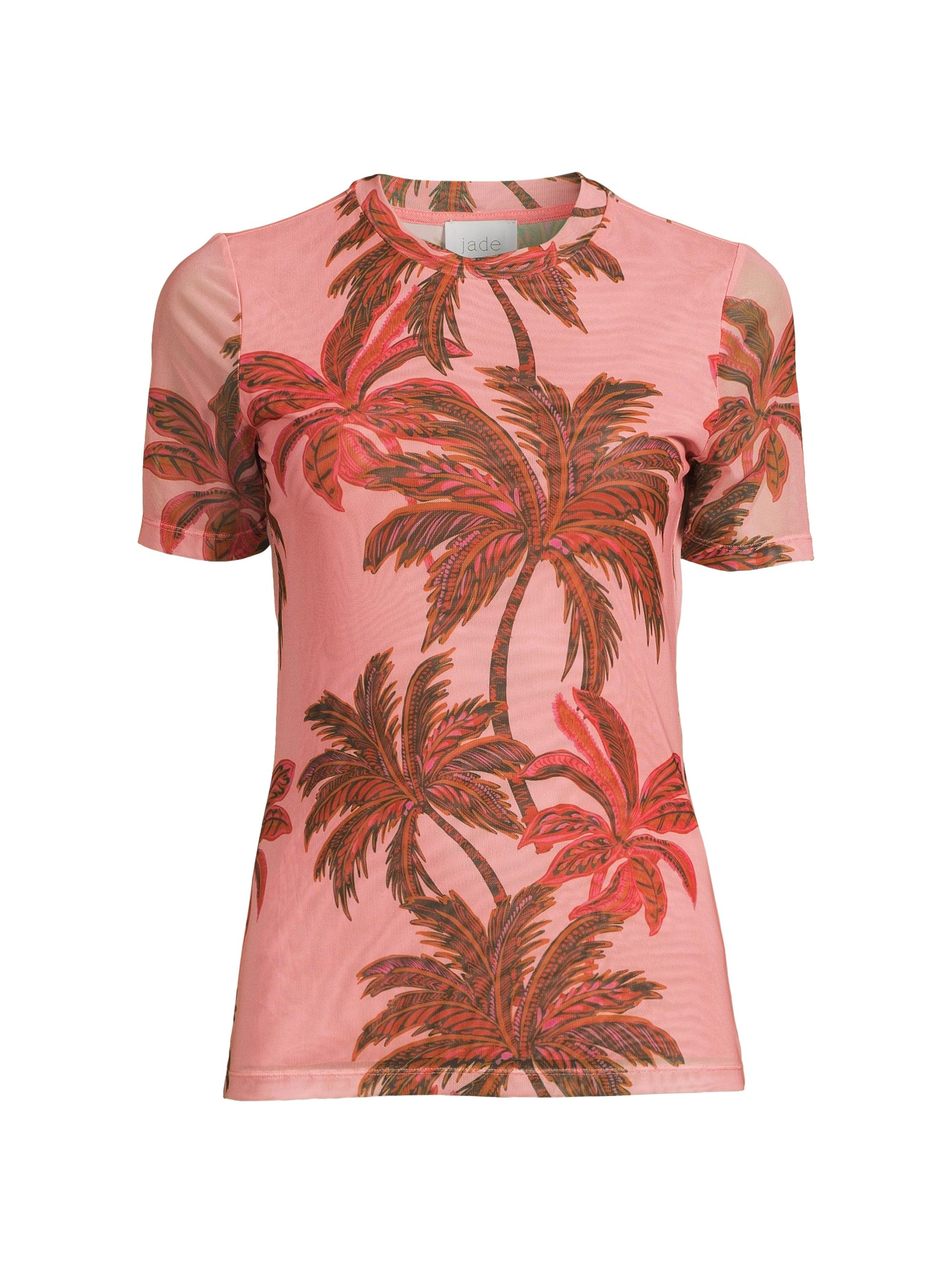 Johnny Was Women's Callie Mesh Tropical Print T-Shirt - Callie