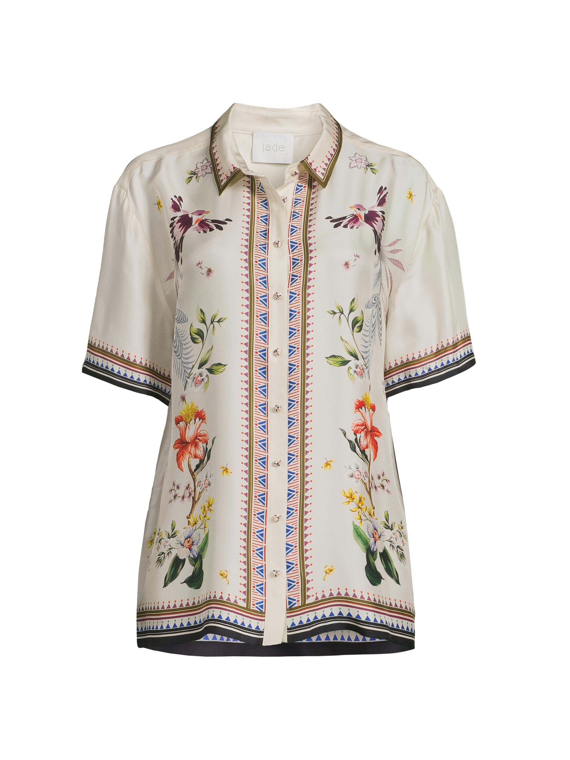 Johnny Was Women's Wilah Ophelia Floral Silk-Blend Shirt - Willah