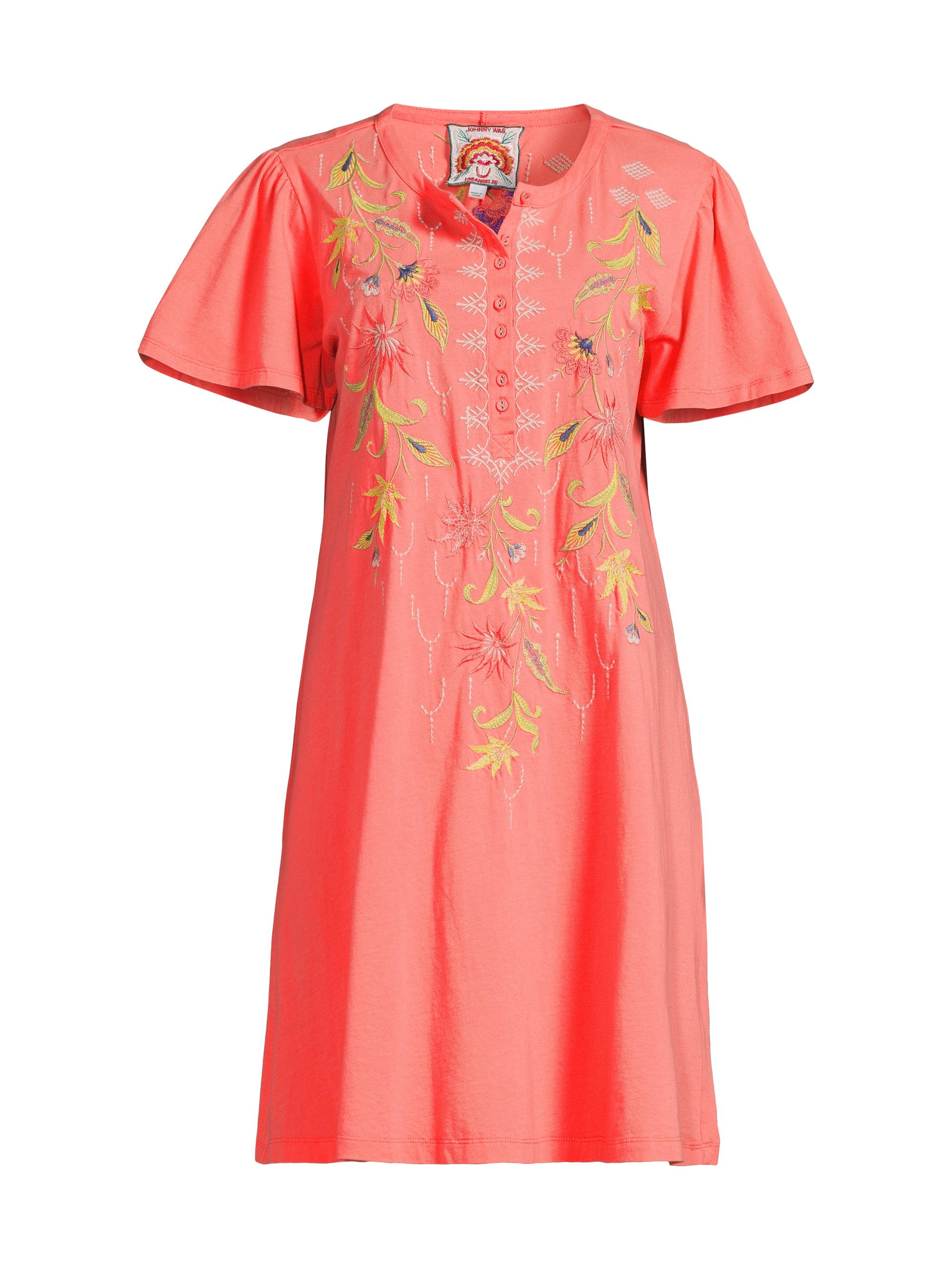 Johnny Was Women's Calista Cotton-Embroidered Minidress - Sugar Coral
