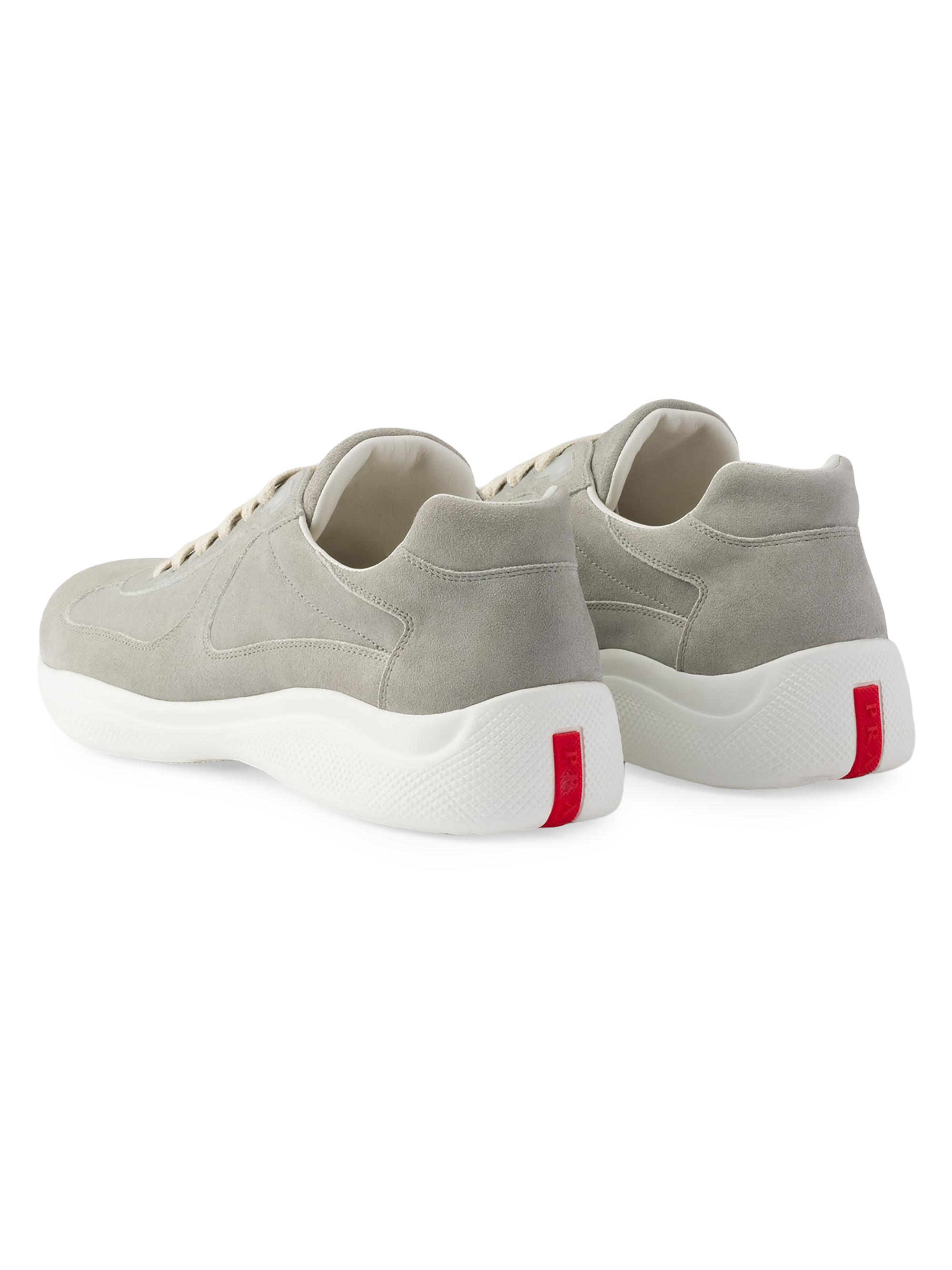 ぎゅな　PRADA スポーツグレイウールスニーカー Prada America's Cup Suede Sneakers | Saks Fifth Avenue