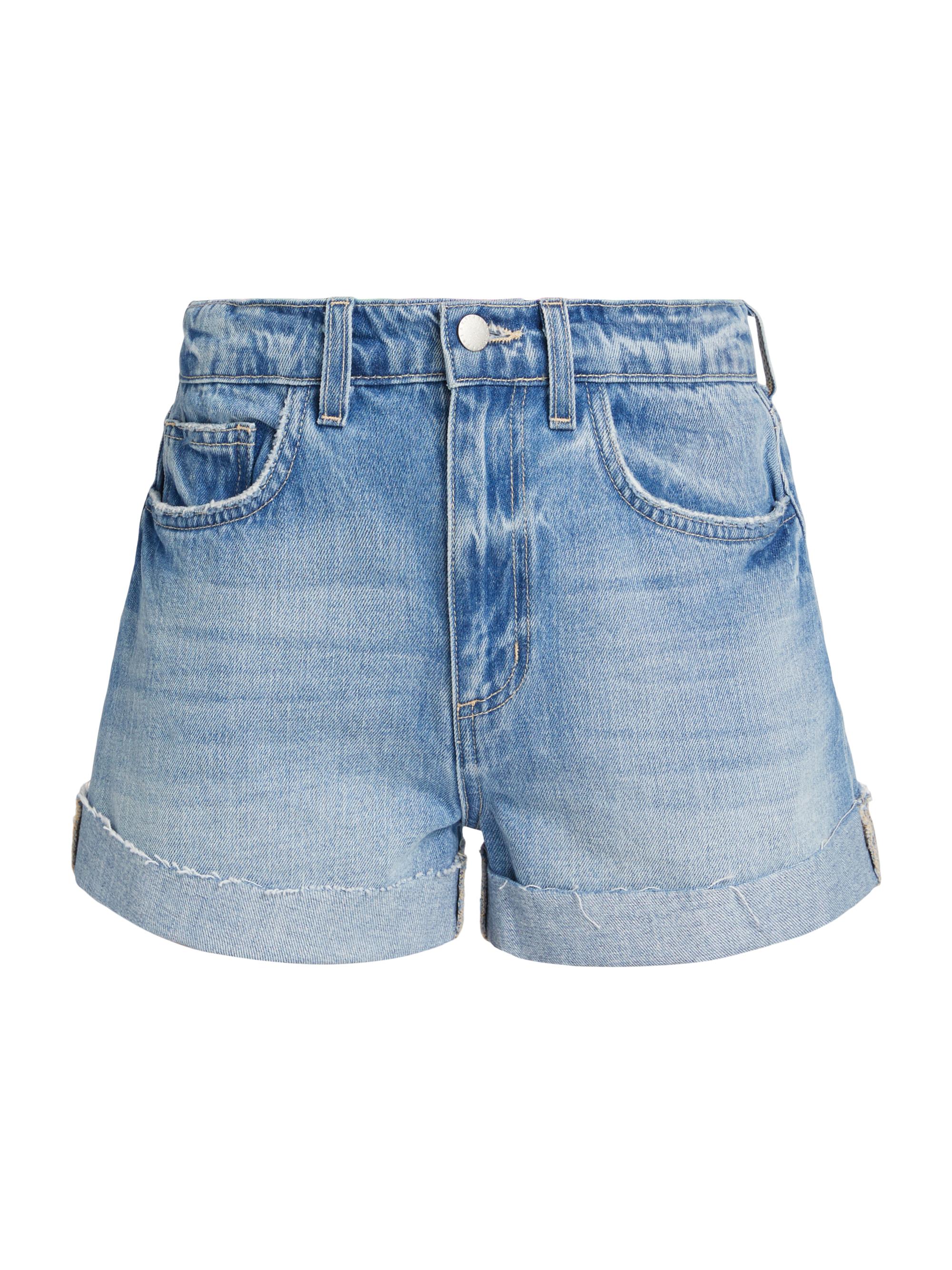 L'AGENCE Women's Jazzy High-Rise Cuffed Denim Shorts - Cristo