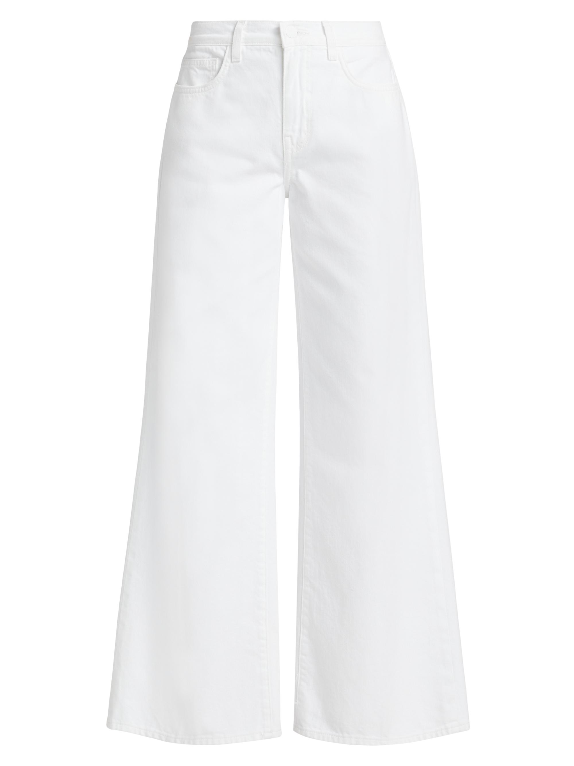L'AGENCE Women's Alicent High-Rise Sneaker Wide-Leg Jeans - Blanc