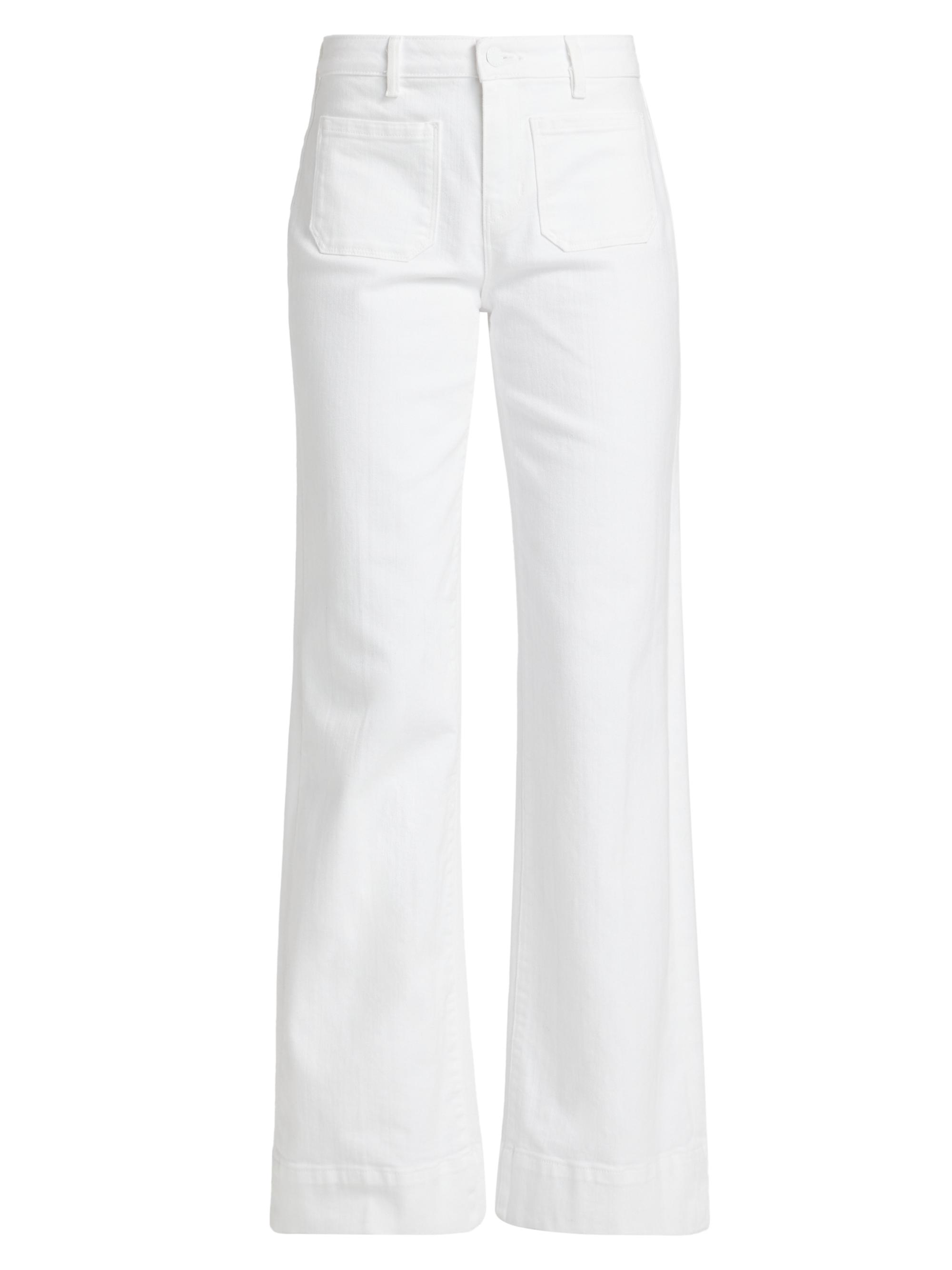 L'AGENCE Women's Nolan Patch Pocket Wide-Leg Jeans - Blanc