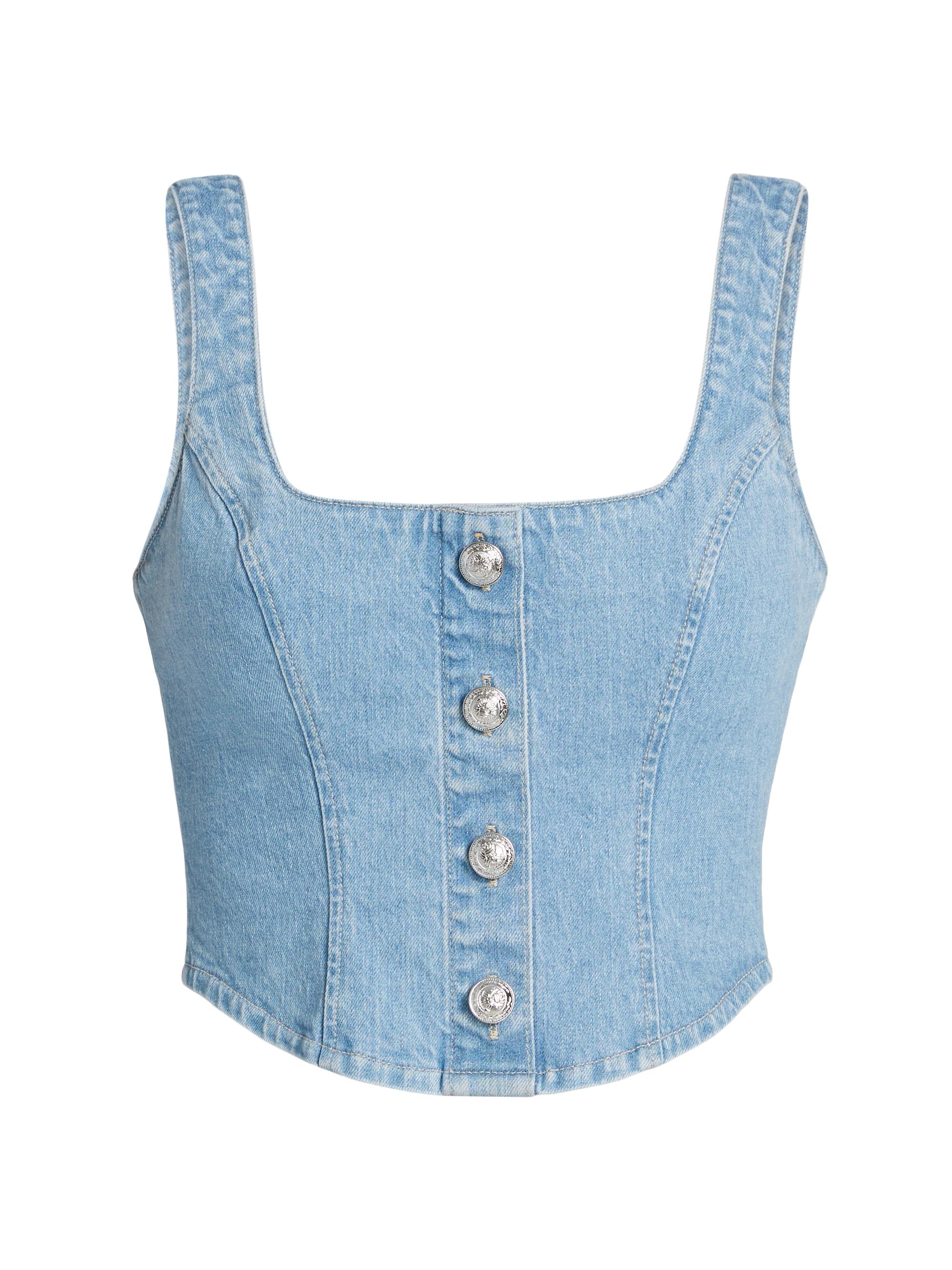 【新品未使用】Eaphi ビスチェ　SPANGLE KNIT BUSTIER Guizio Button-Front Knit Corset Top | Saks Fifth Avenue