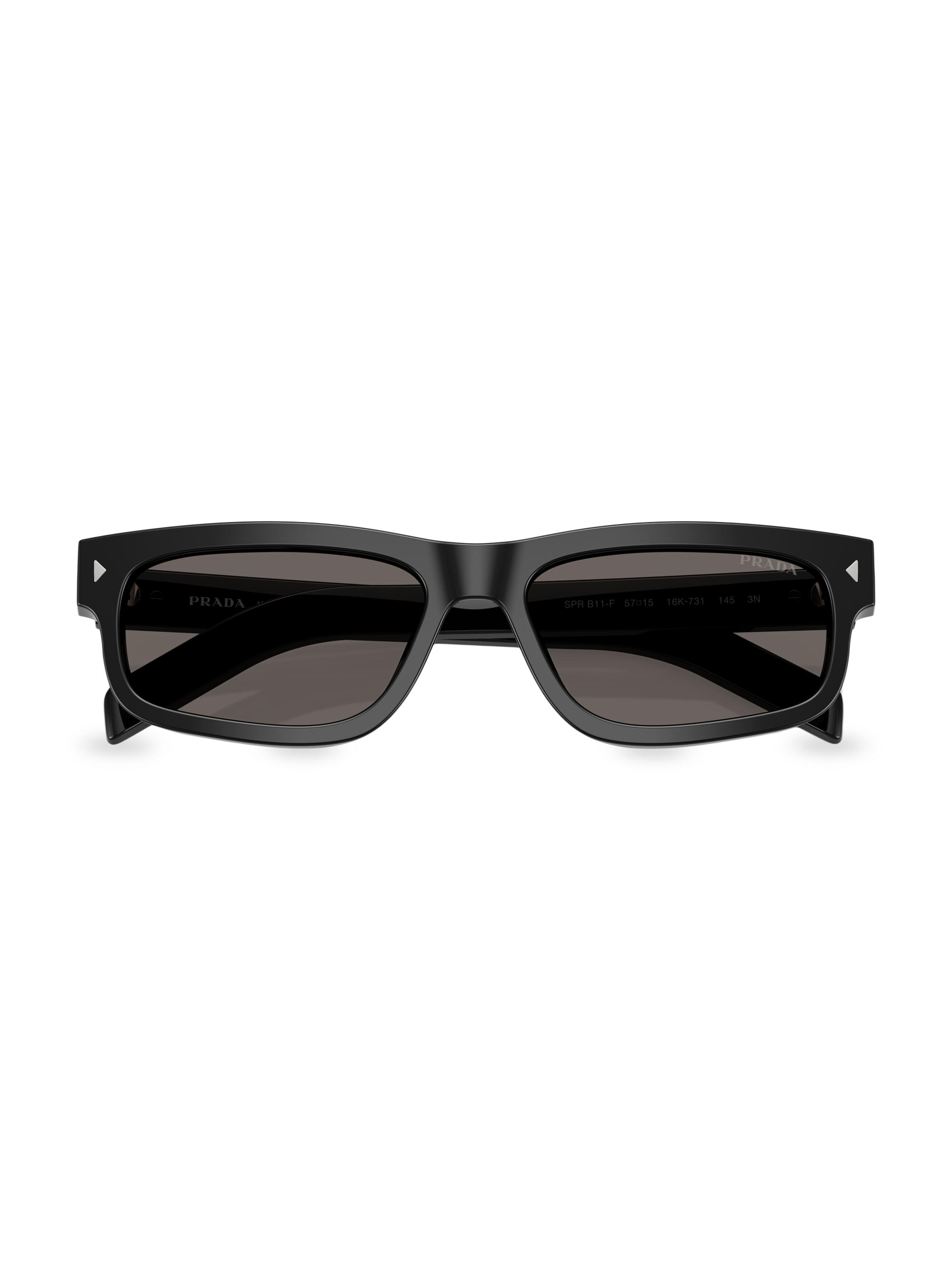 Prada 57MM Rectangular Sunglasses | Saks Fifth Avenue