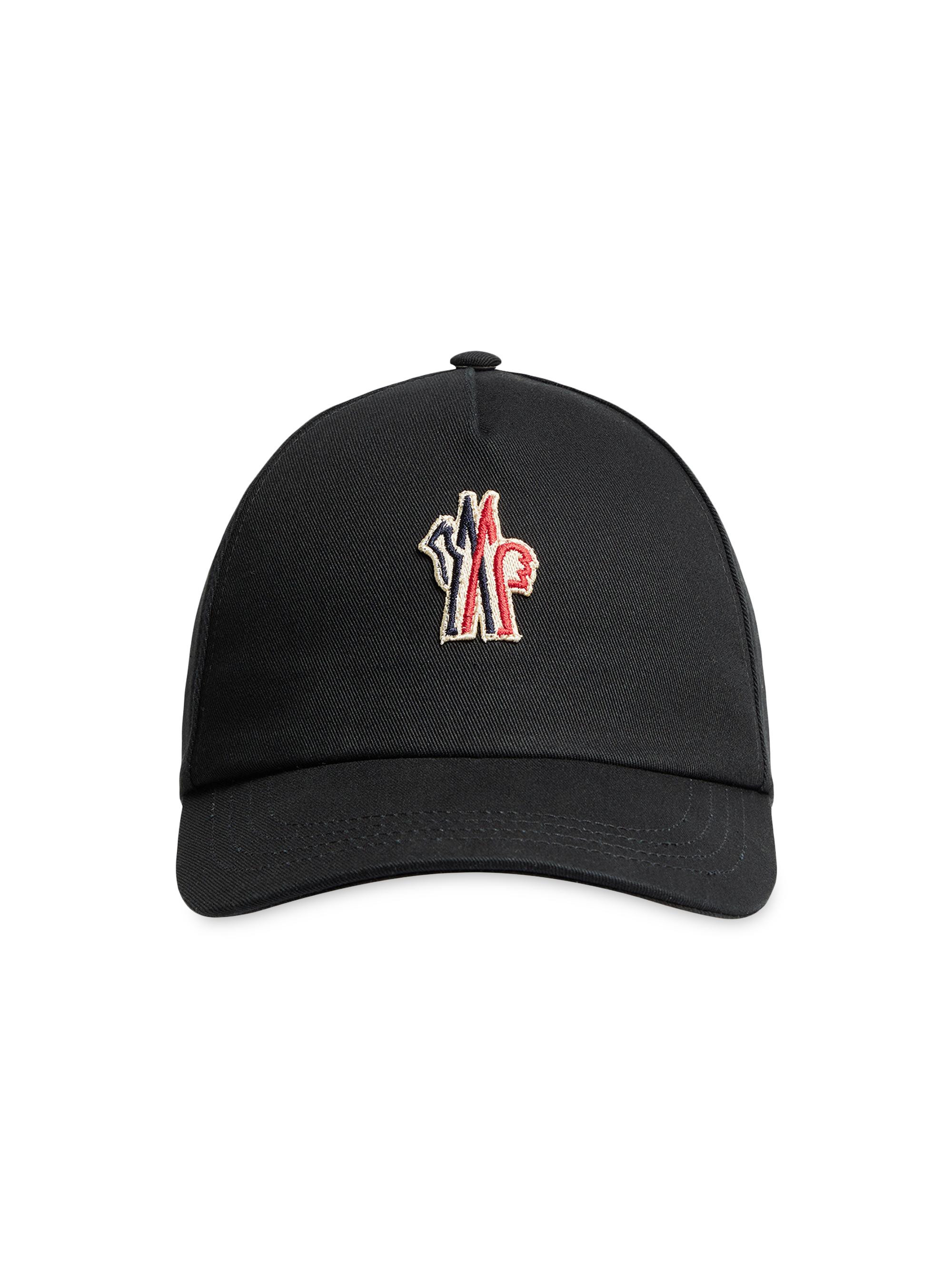 Moncler Grenoble Men's Baseball Hat in Cotton Gabardine - Black