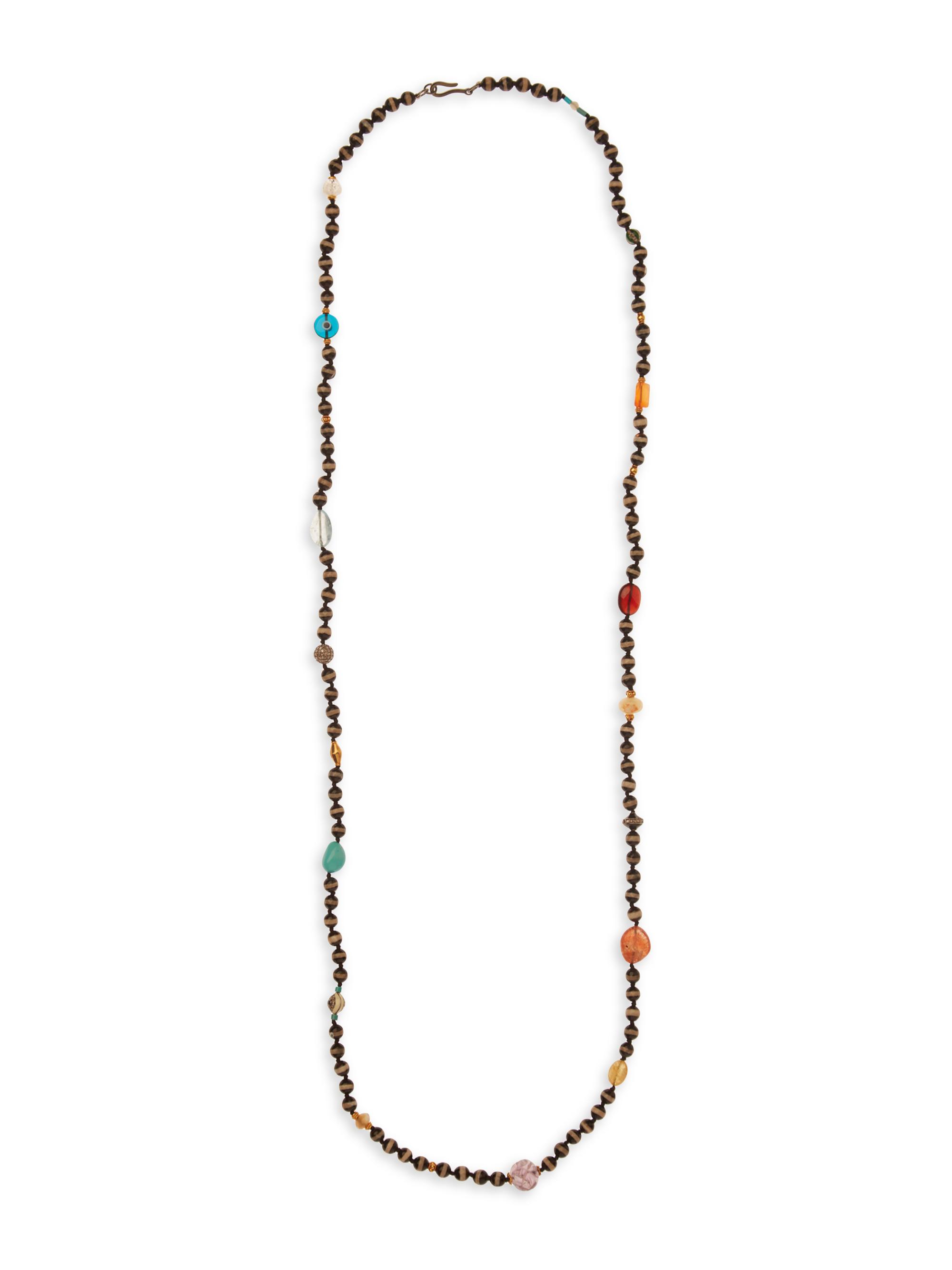 Ileana Makri Women's Globetrotter 18K Yellow Gold & Multi-Gemstone Beaded Necklace - Black