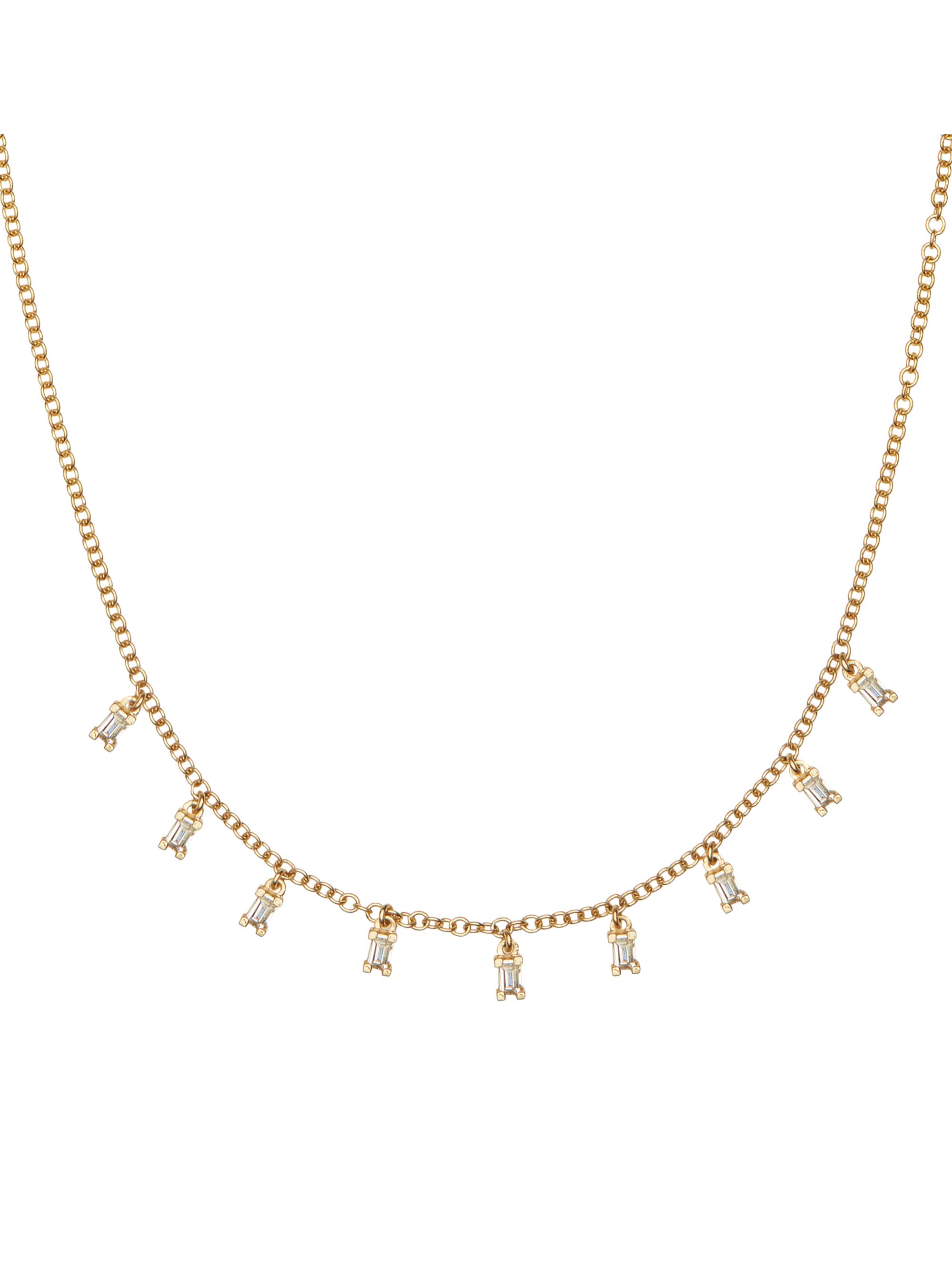 Ileana Makri Women's Baguette 18K Yellow Gold & 0.43 TCW Diamond Necklace - Yellow Gold