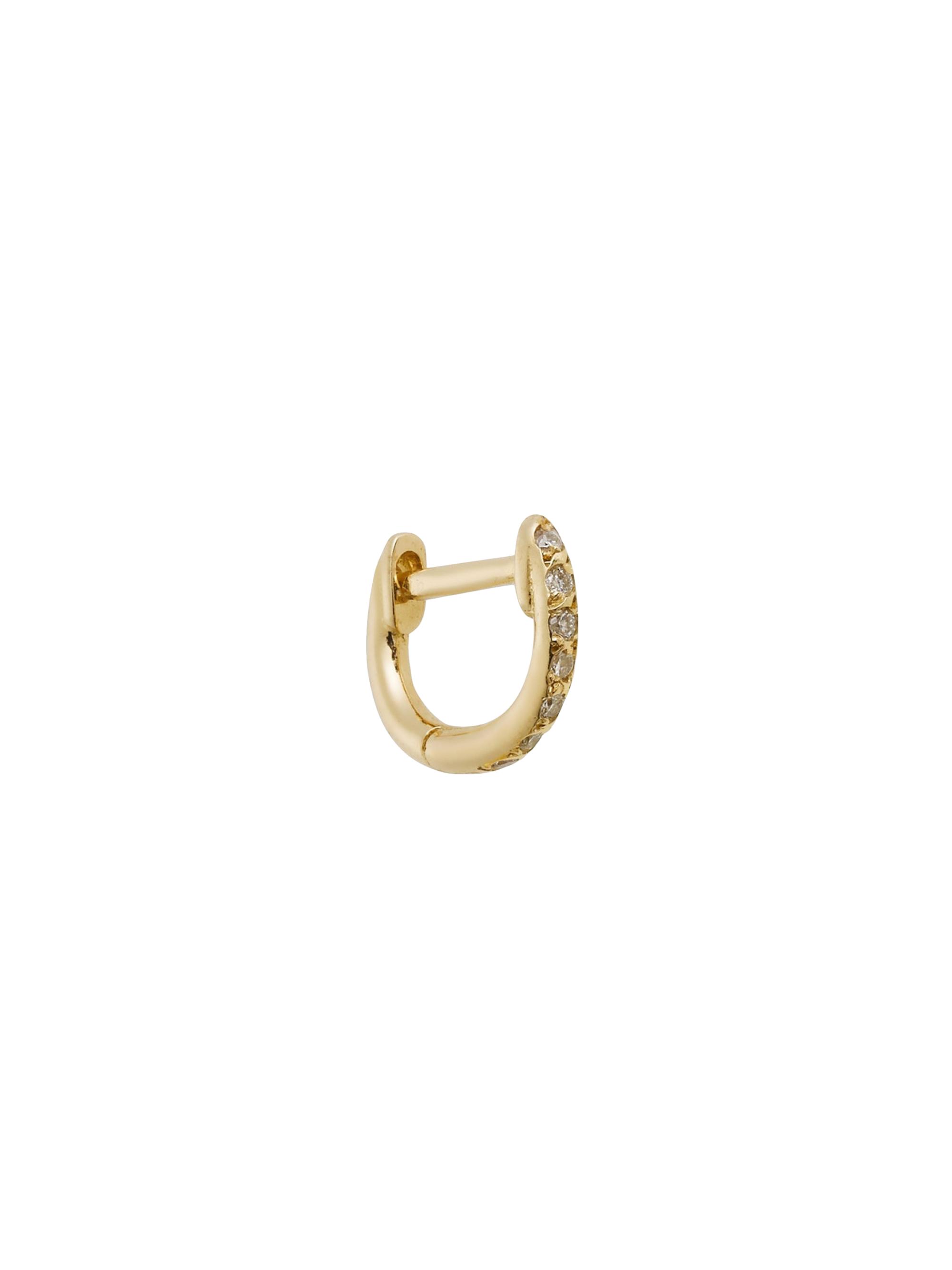 Ileana Makri Women's 18K Yellow Gold & 0.03 TCW Diamond Single Huggie Hoop Earring - Yellow Gold