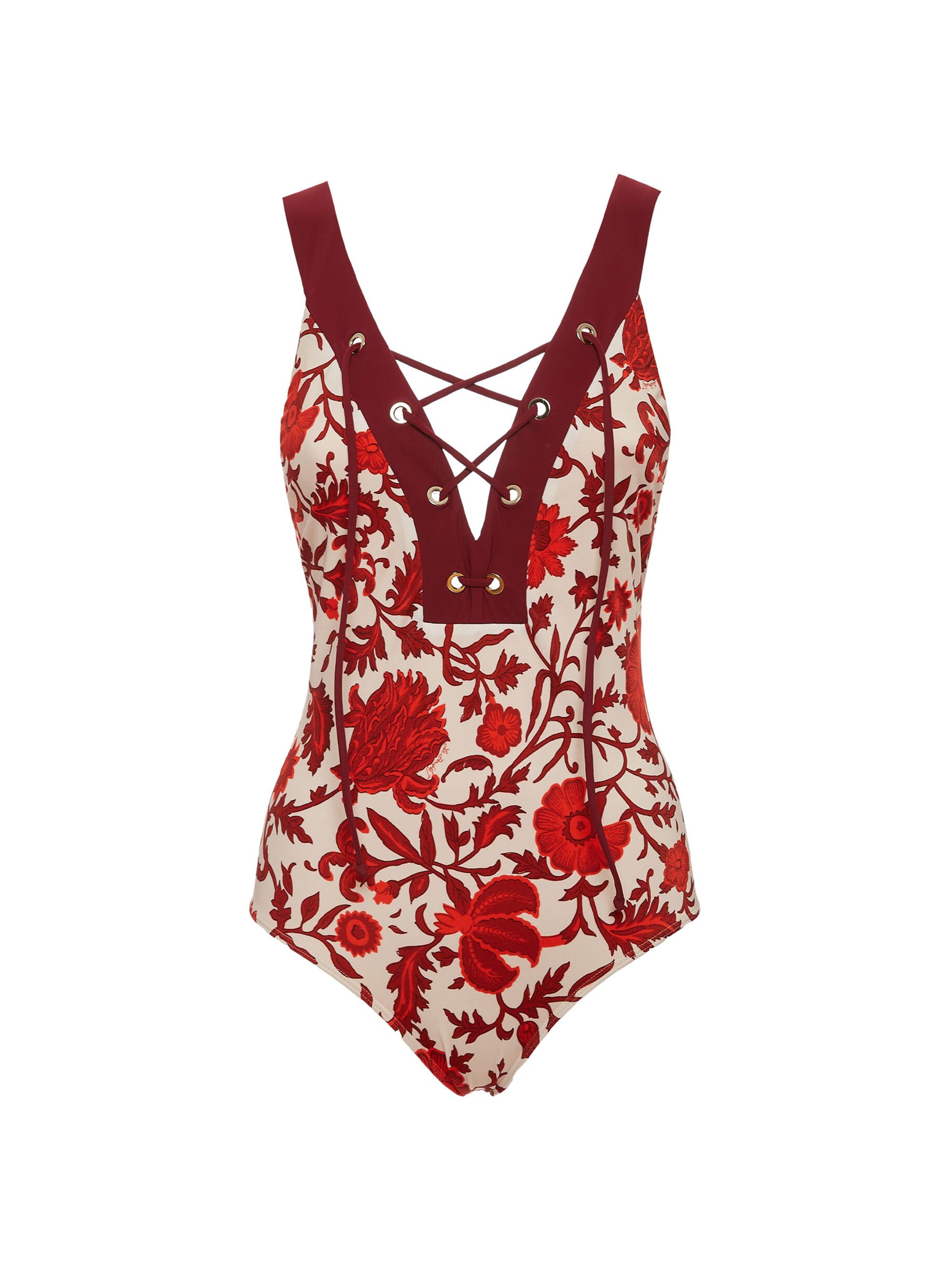 La DoubleJ Women's Daiquiri Suit - Dragonflower Mini Red