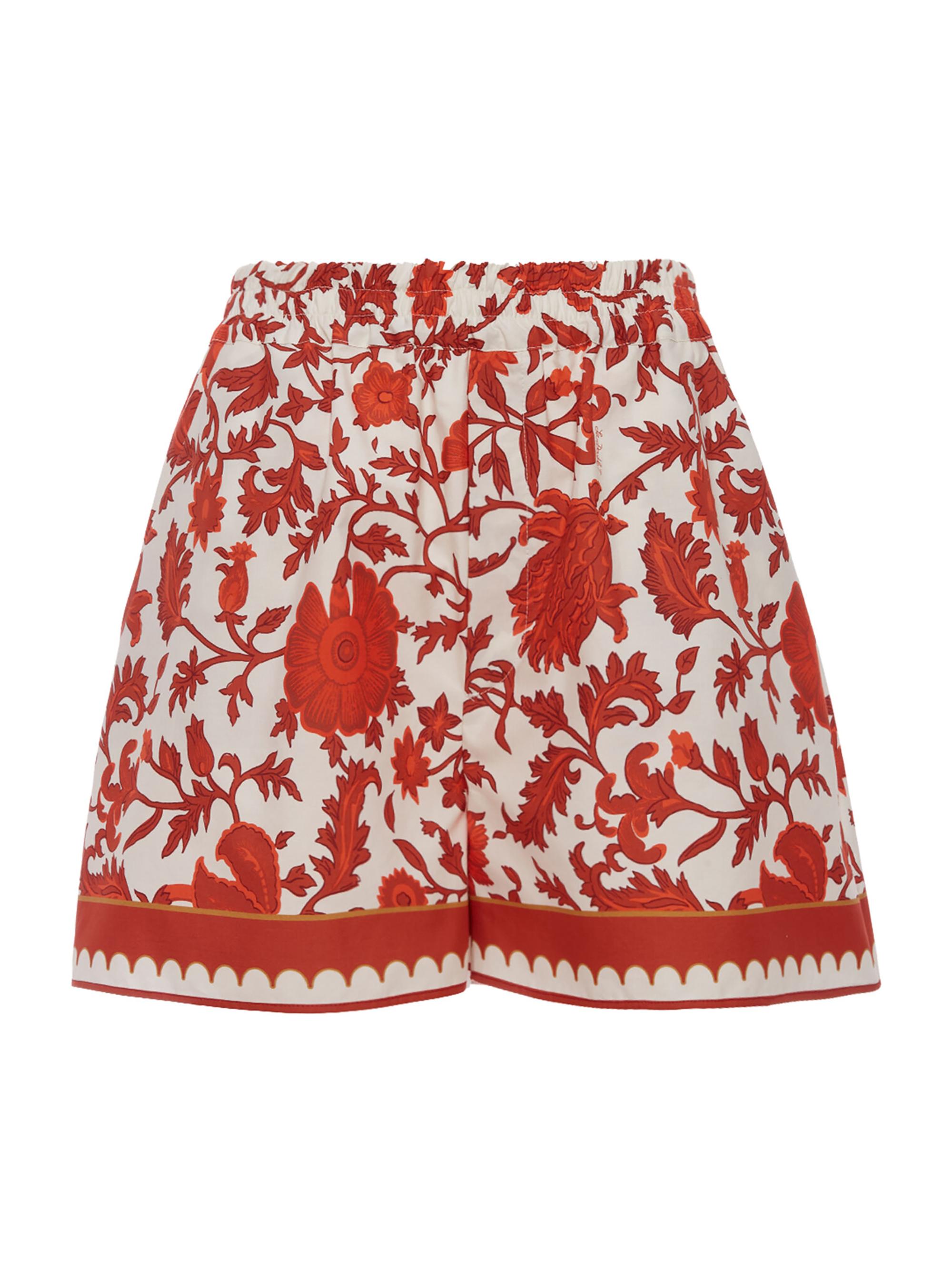 La DoubleJ Women's Pull-Up Shorts - Dragonflower Mini Red
