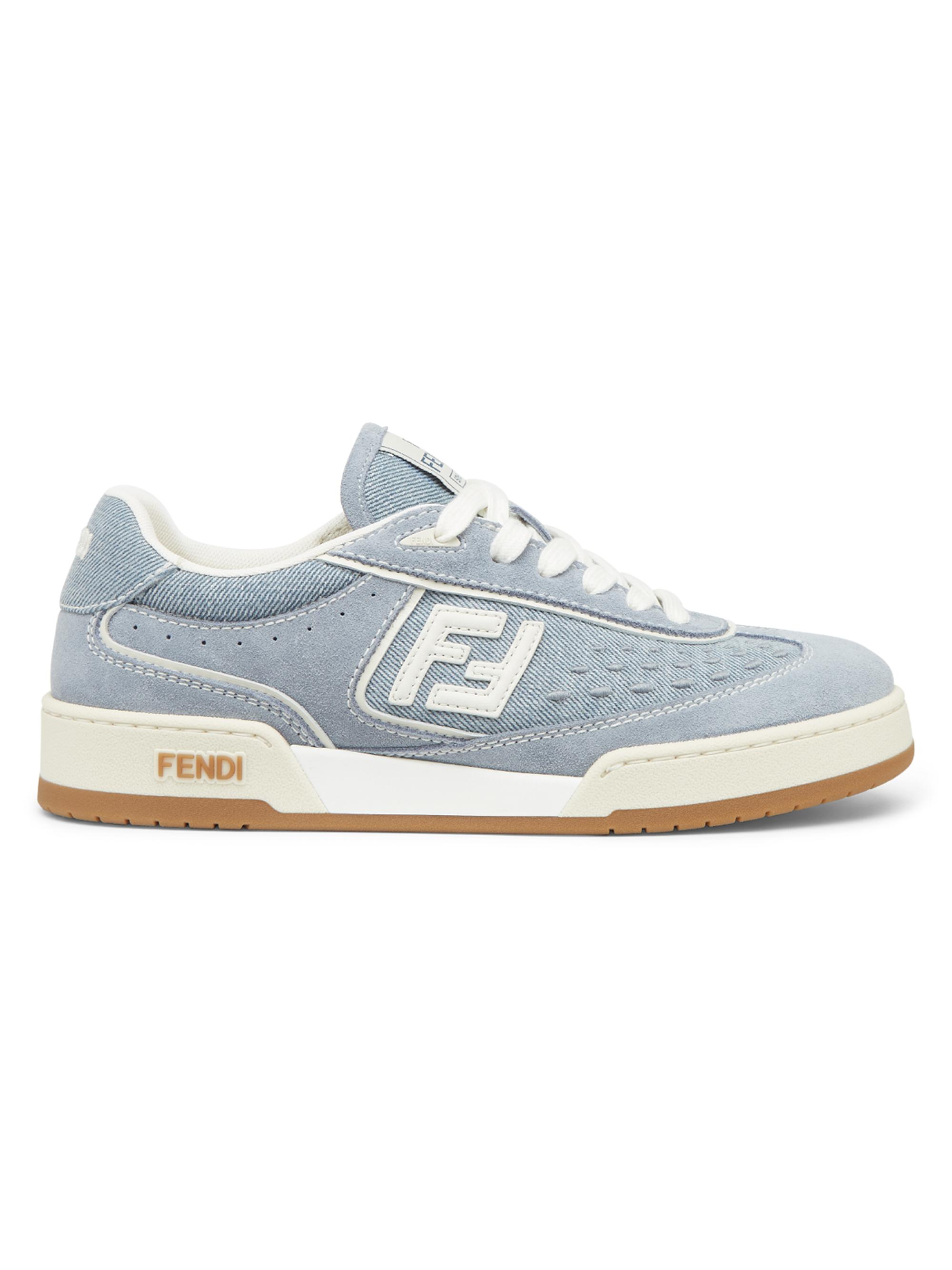 Fendi Match FF Denim & Suede Low-Top Sneakers | Saks Fifth Avenue