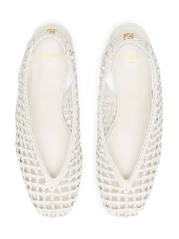Shop Fendi Woven Show Leather Slingback Pumps | Saks Fifth Shop Fendi Woven Show Leather Slingback Pumps | Saks Fifth