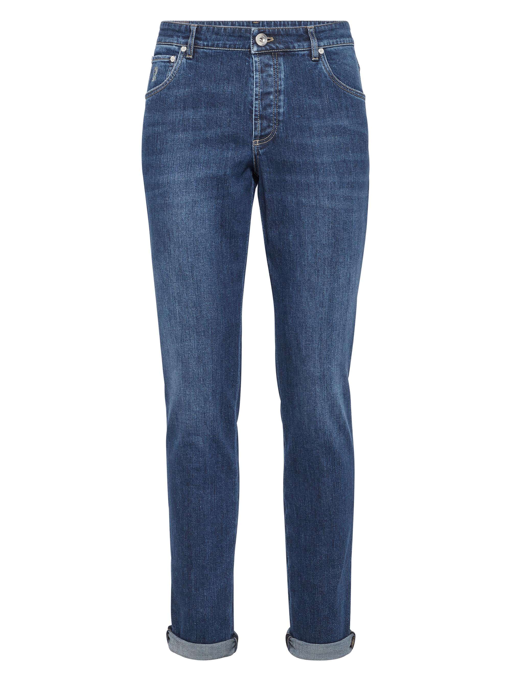 Brunello Cucinelli Greyscale Denim Iconic Fit Five Pocket Jeans